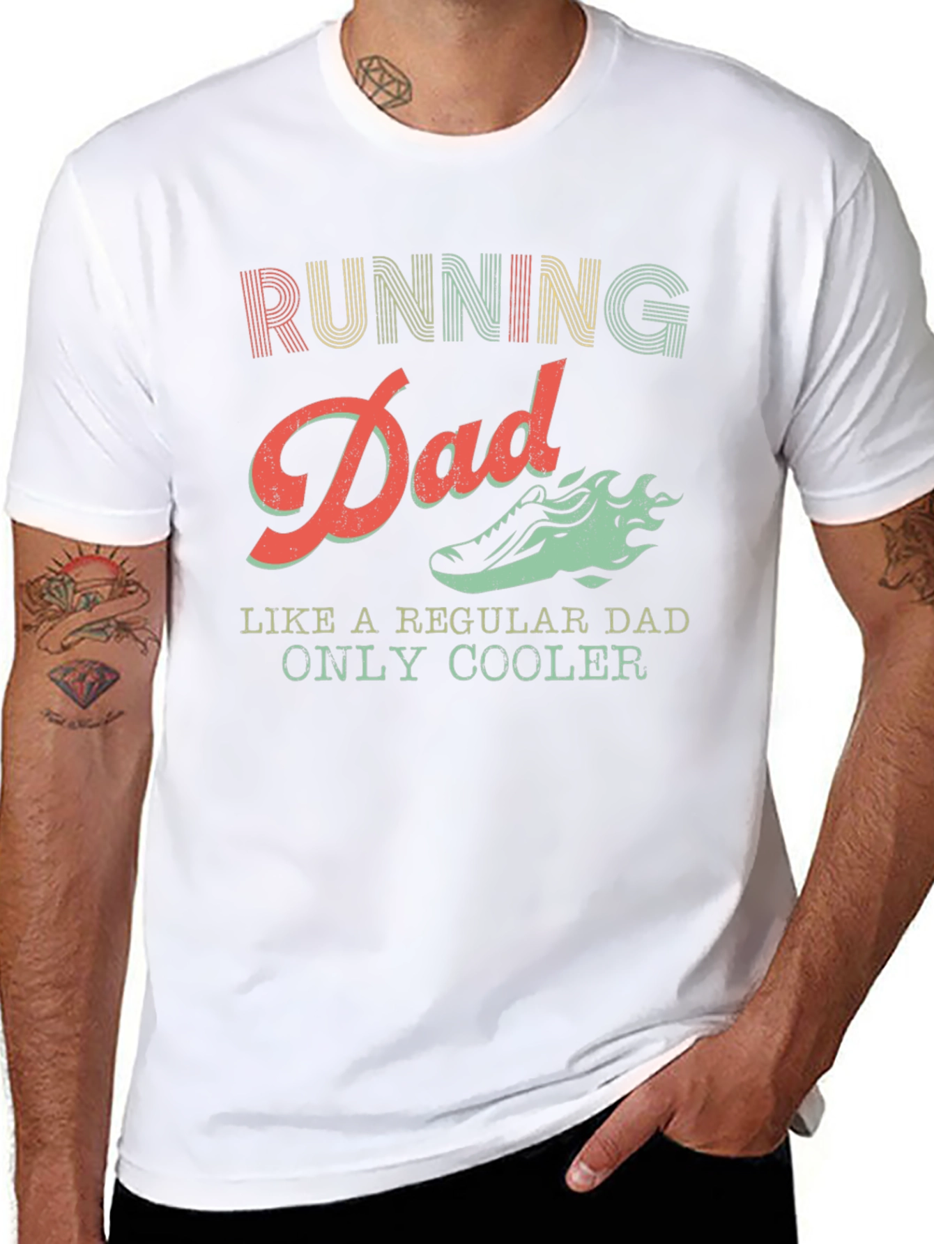 Running Dad T-Shirt: Like a Regular Dad Only Cooler