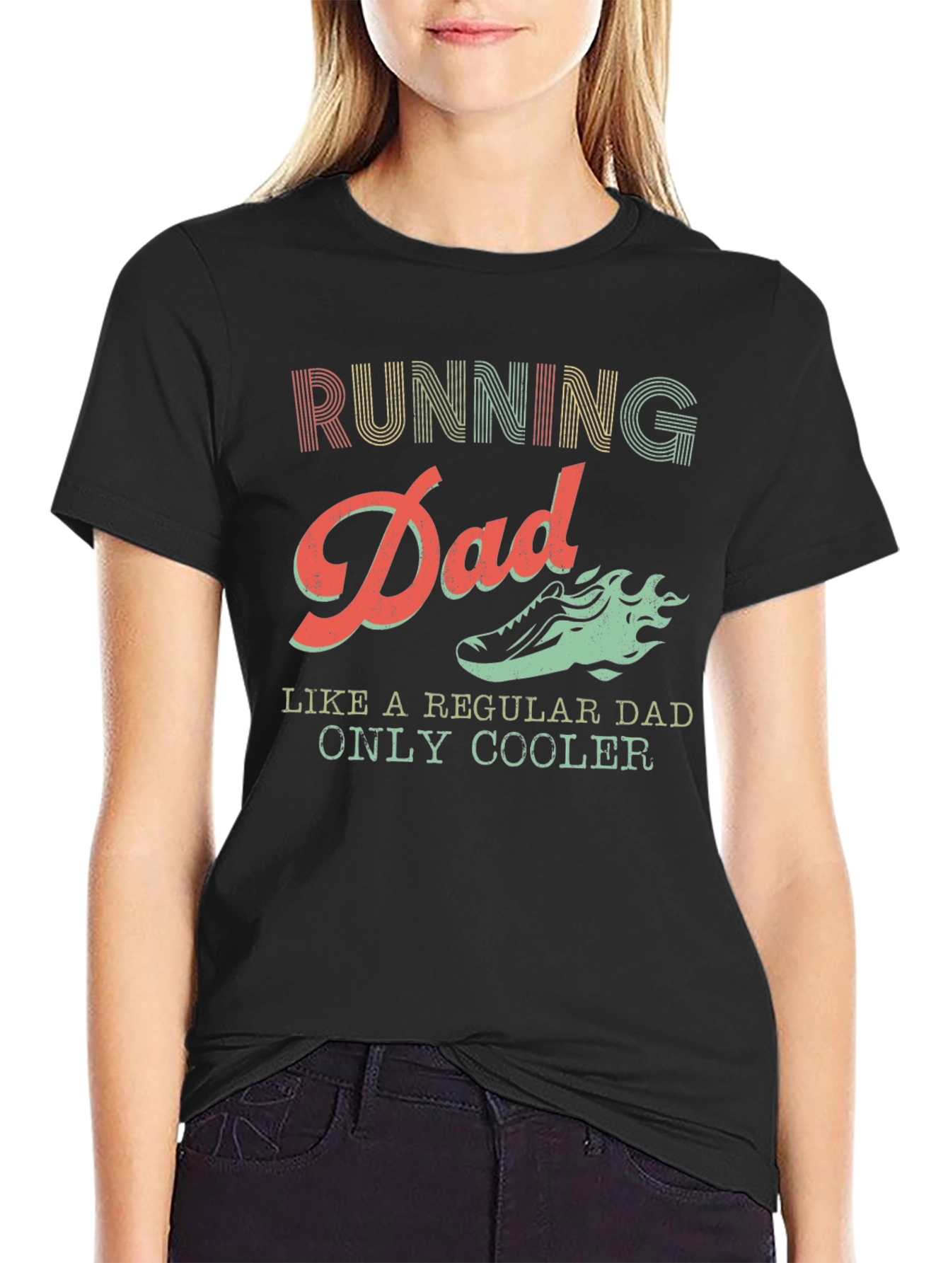 Running Dad T-Shirt: Like a Regular Dad Only Cooler