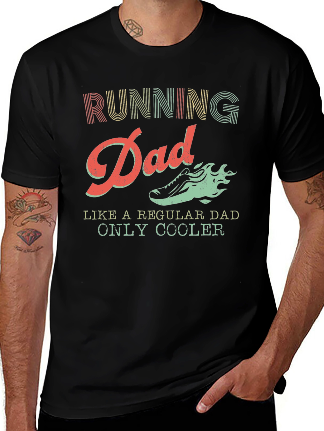 Running Dad T-Shirt: Like a Regular Dad Only Cooler