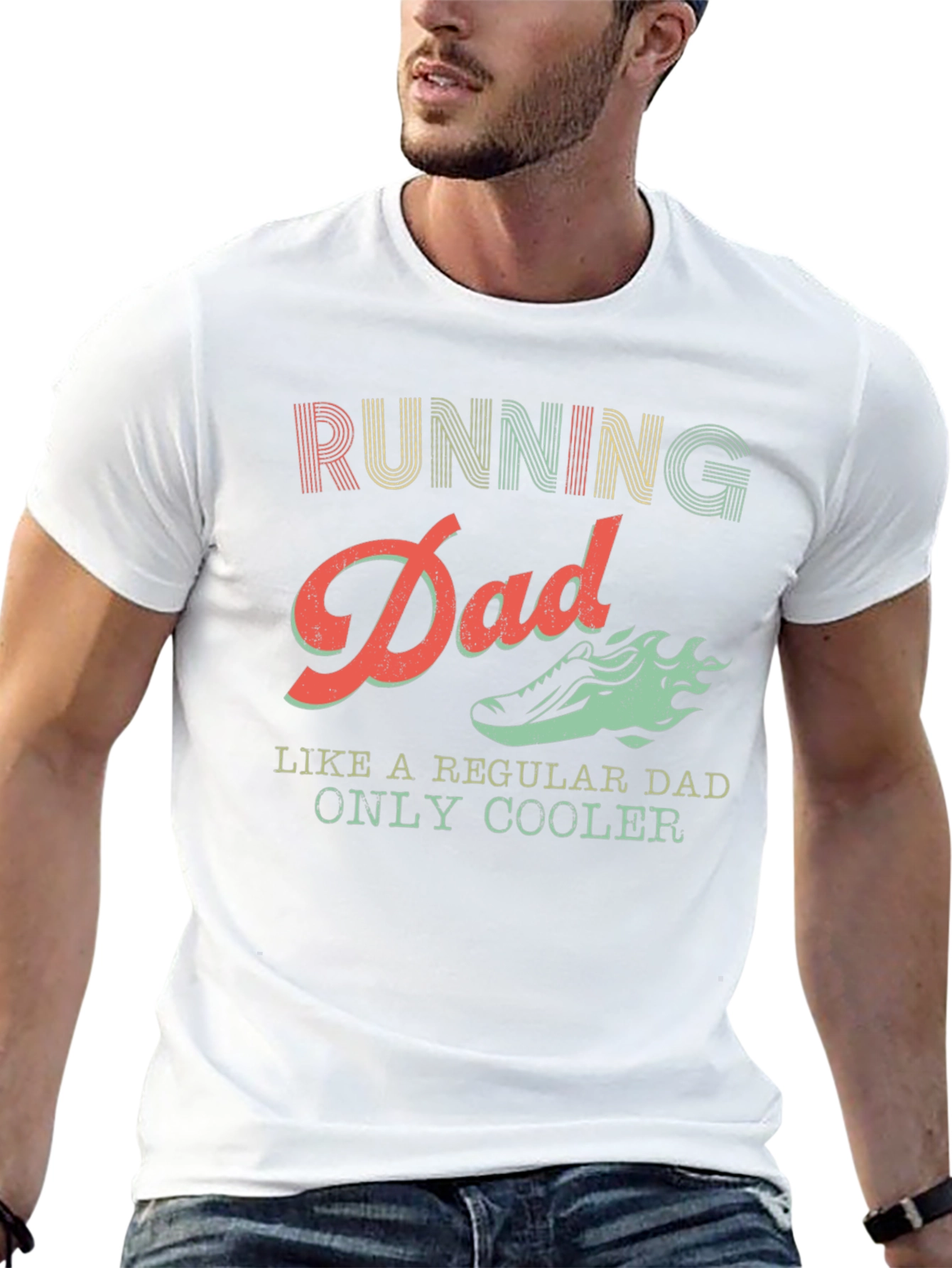 Running Dad T-Shirt: Like a Regular Dad Only Cooler