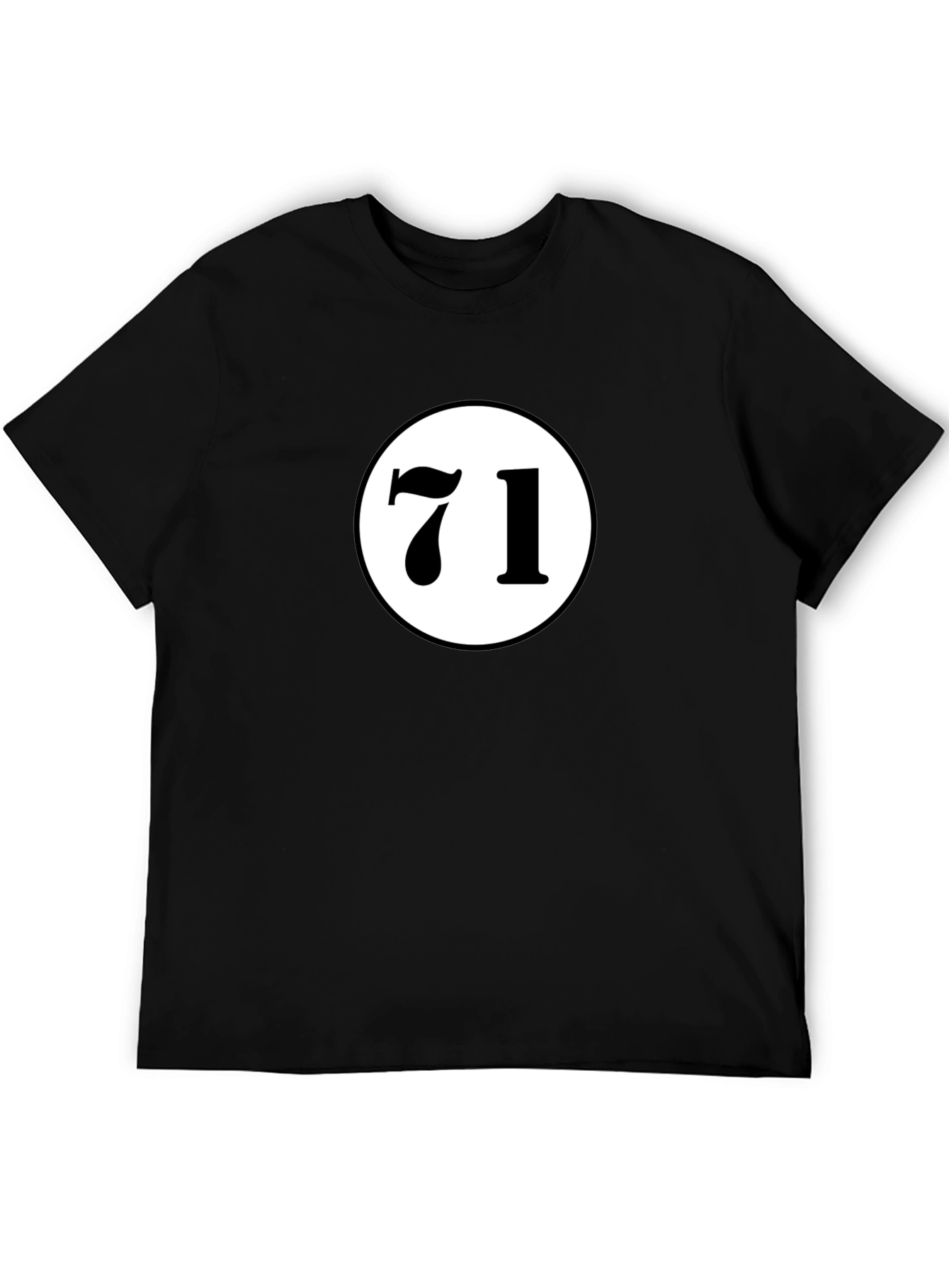 Black T-Shirt with 71 Design