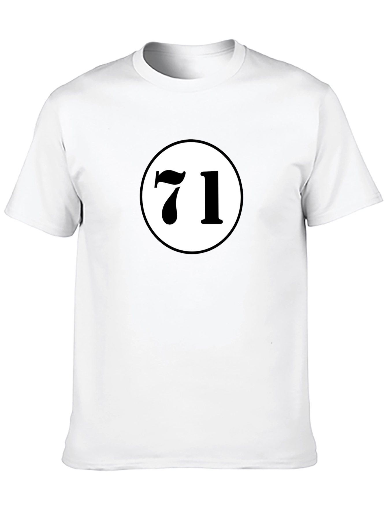 Black T-Shirt with 71 Design
