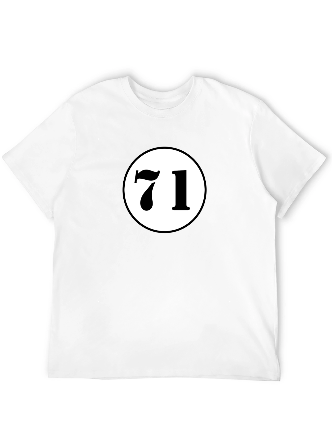 Black T-Shirt with 71 Design
