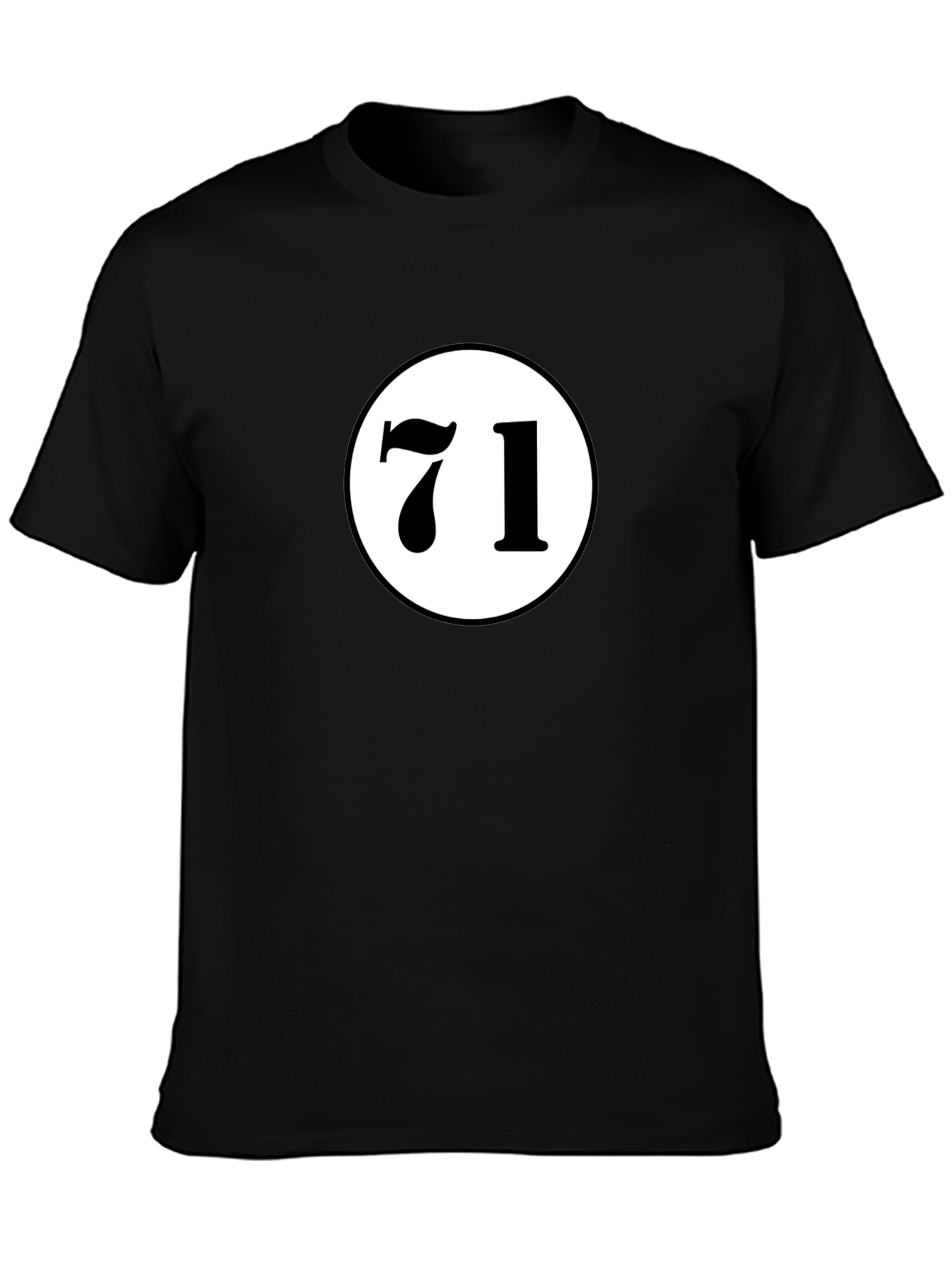 Black T-Shirt with 71 Design