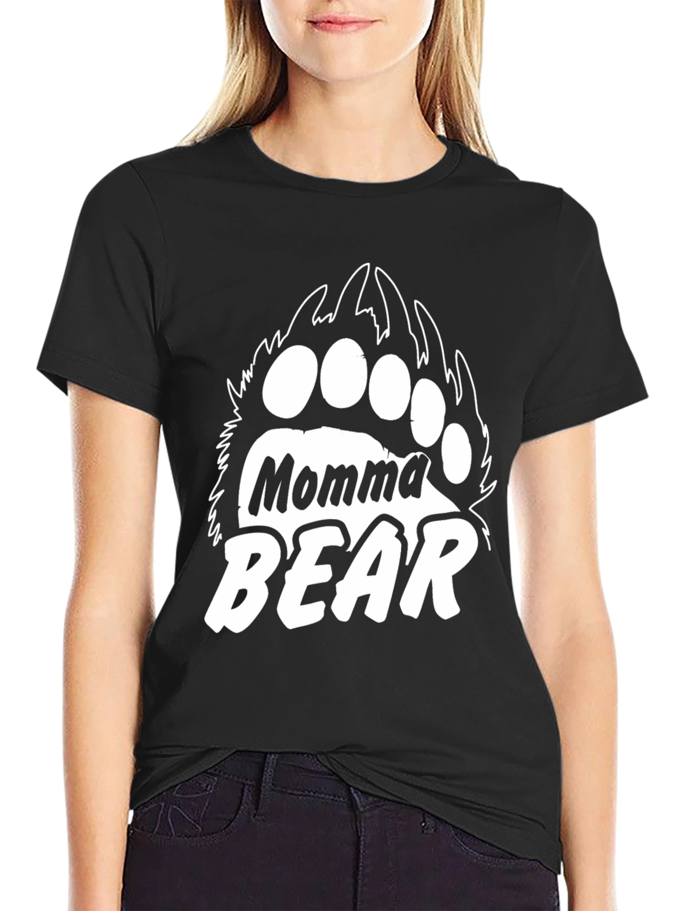 Momma Bear T-Shirt - Black