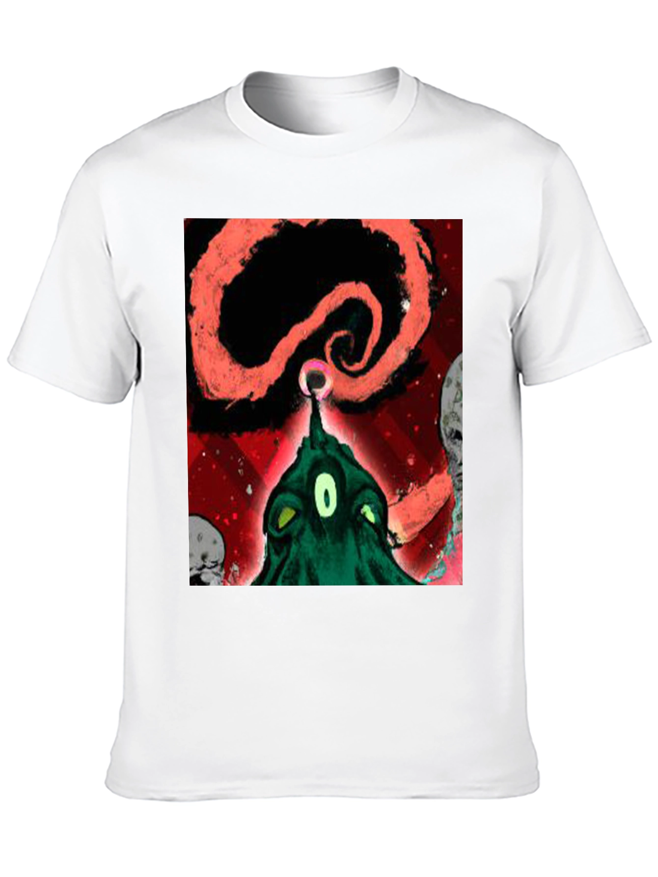 Surreal Alien Graphic Black T-Shirt