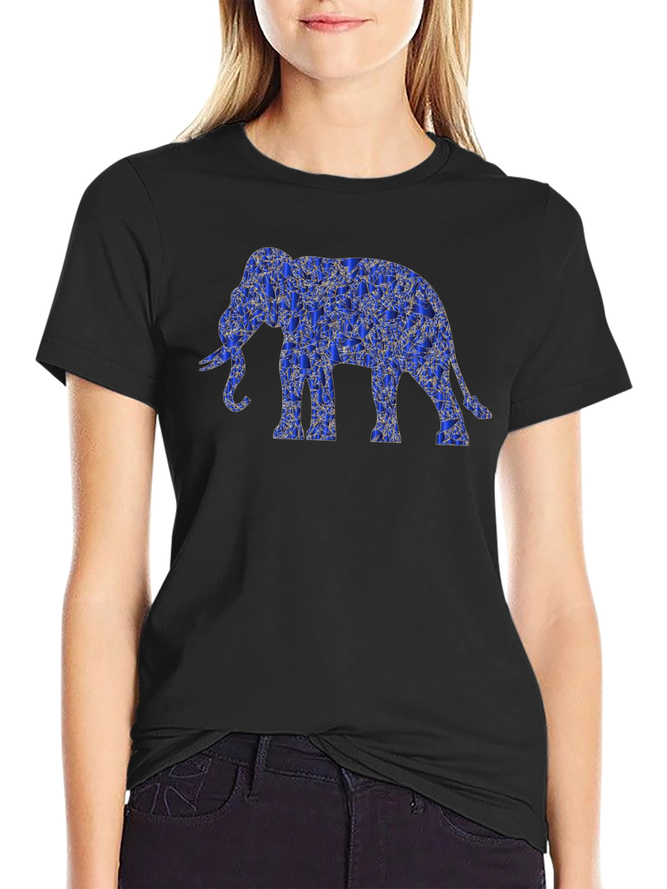 Elephant Graphic Black T-Shirt