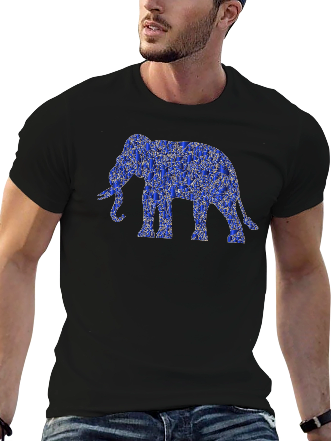 Elephant Graphic Black T-Shirt