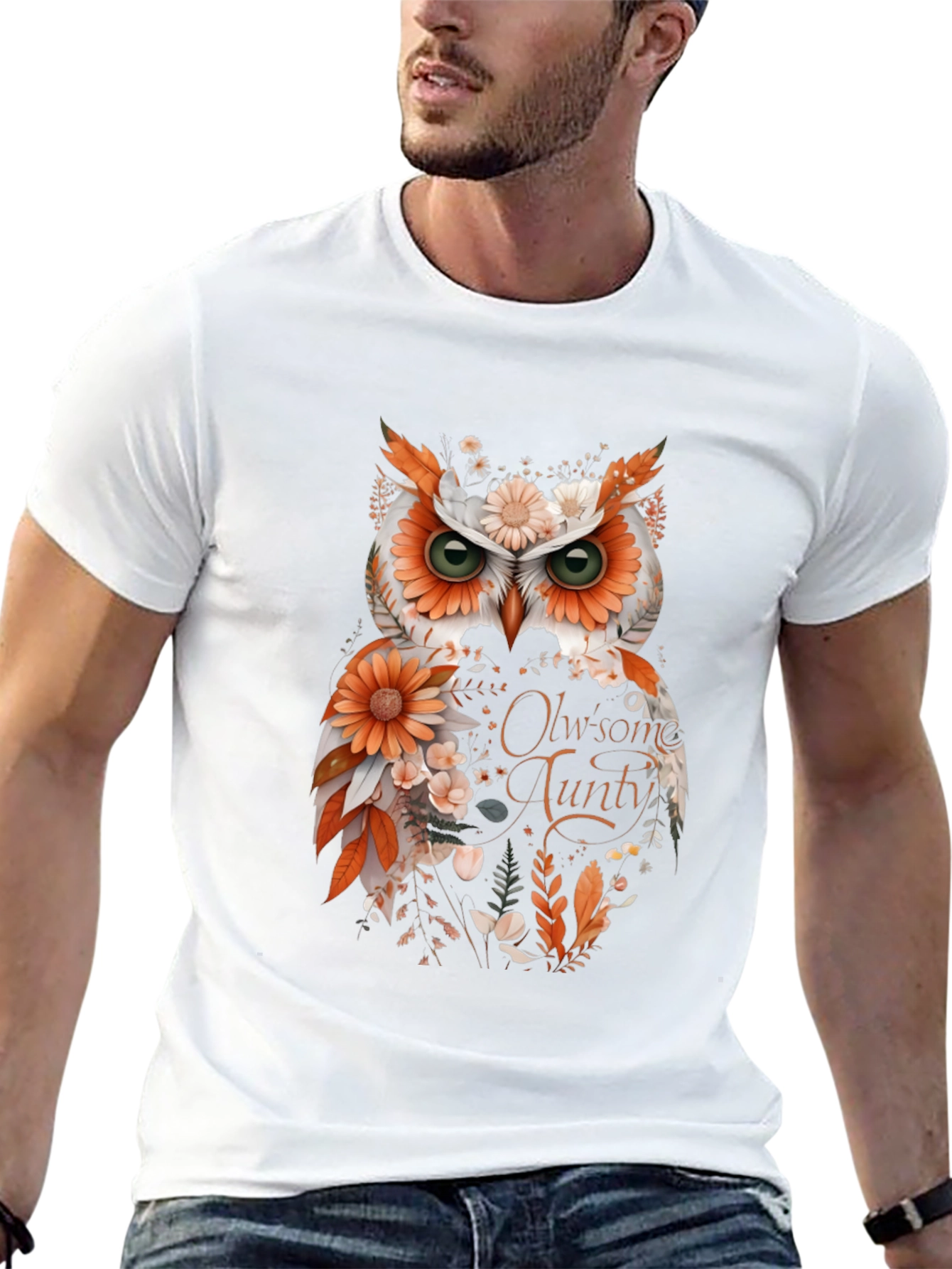 Floral Owl Graphic T-Shirt