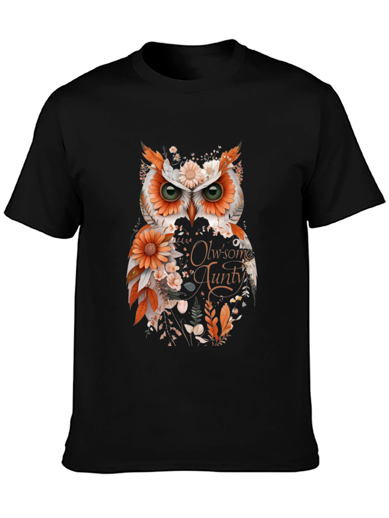 Floral Owl Graphic T-Shirt