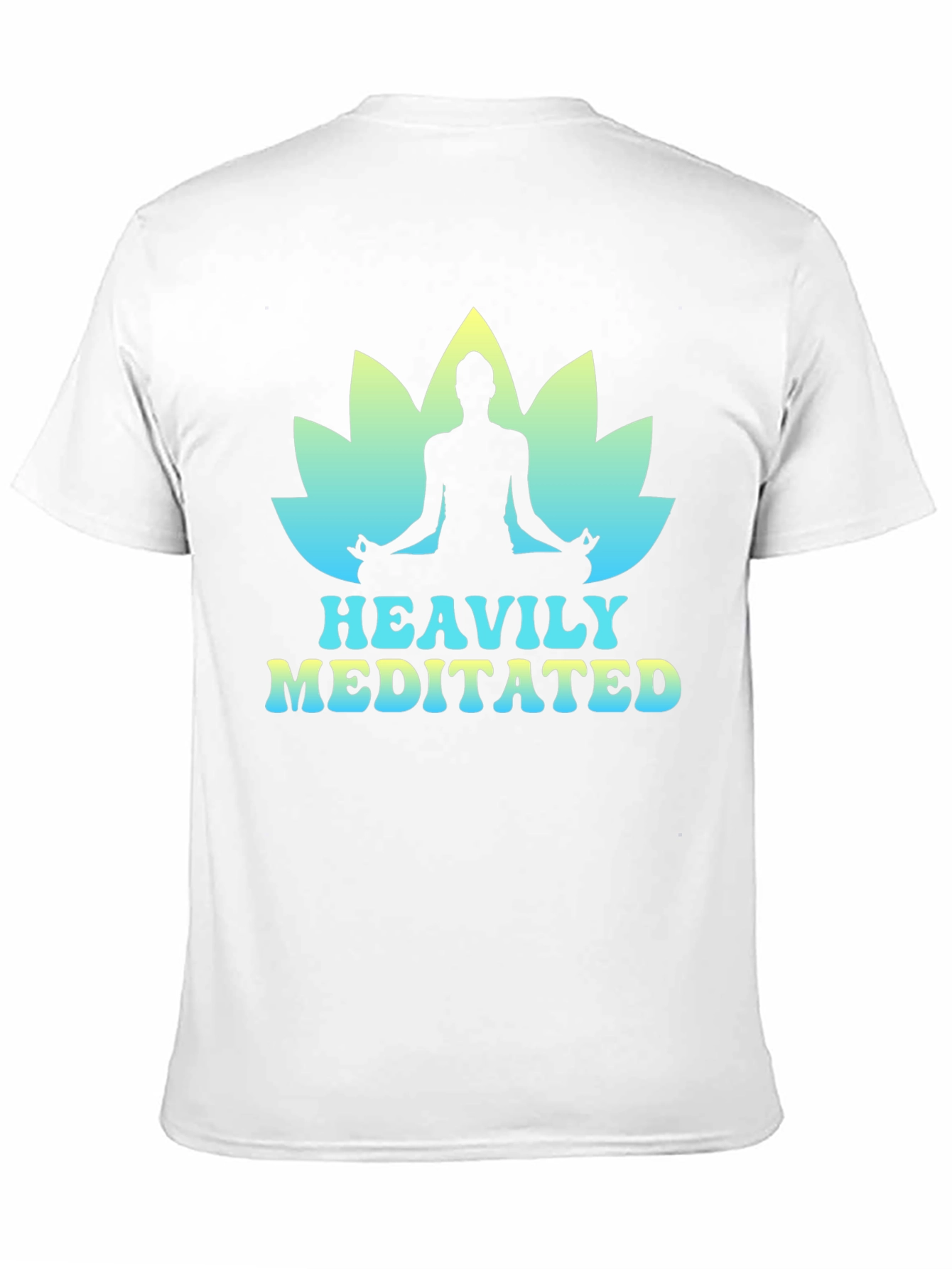 Heavily Meditated Yoga Lotus Black T-Shirt