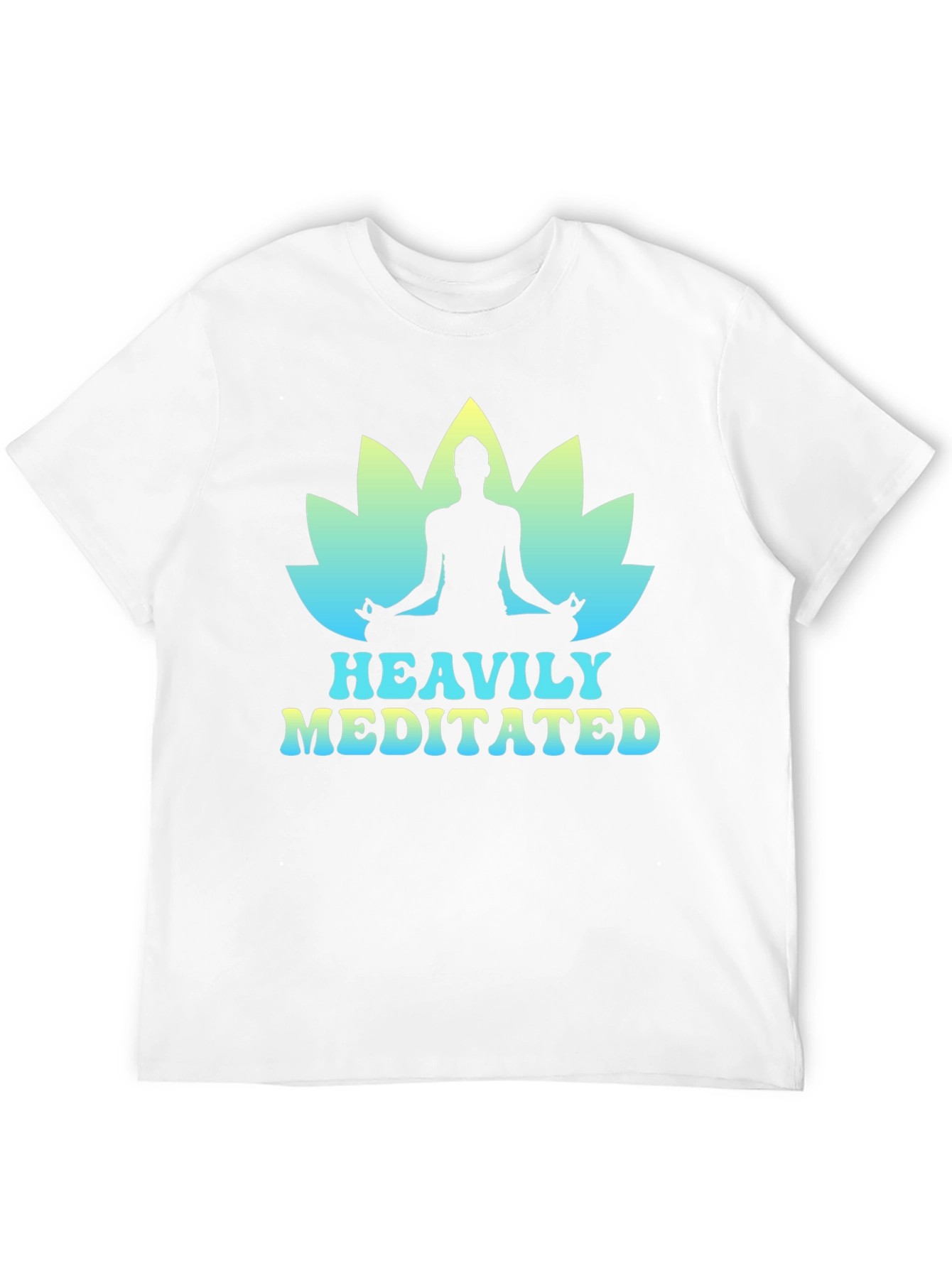 Heavily Meditated Yoga Lotus Black T-Shirt