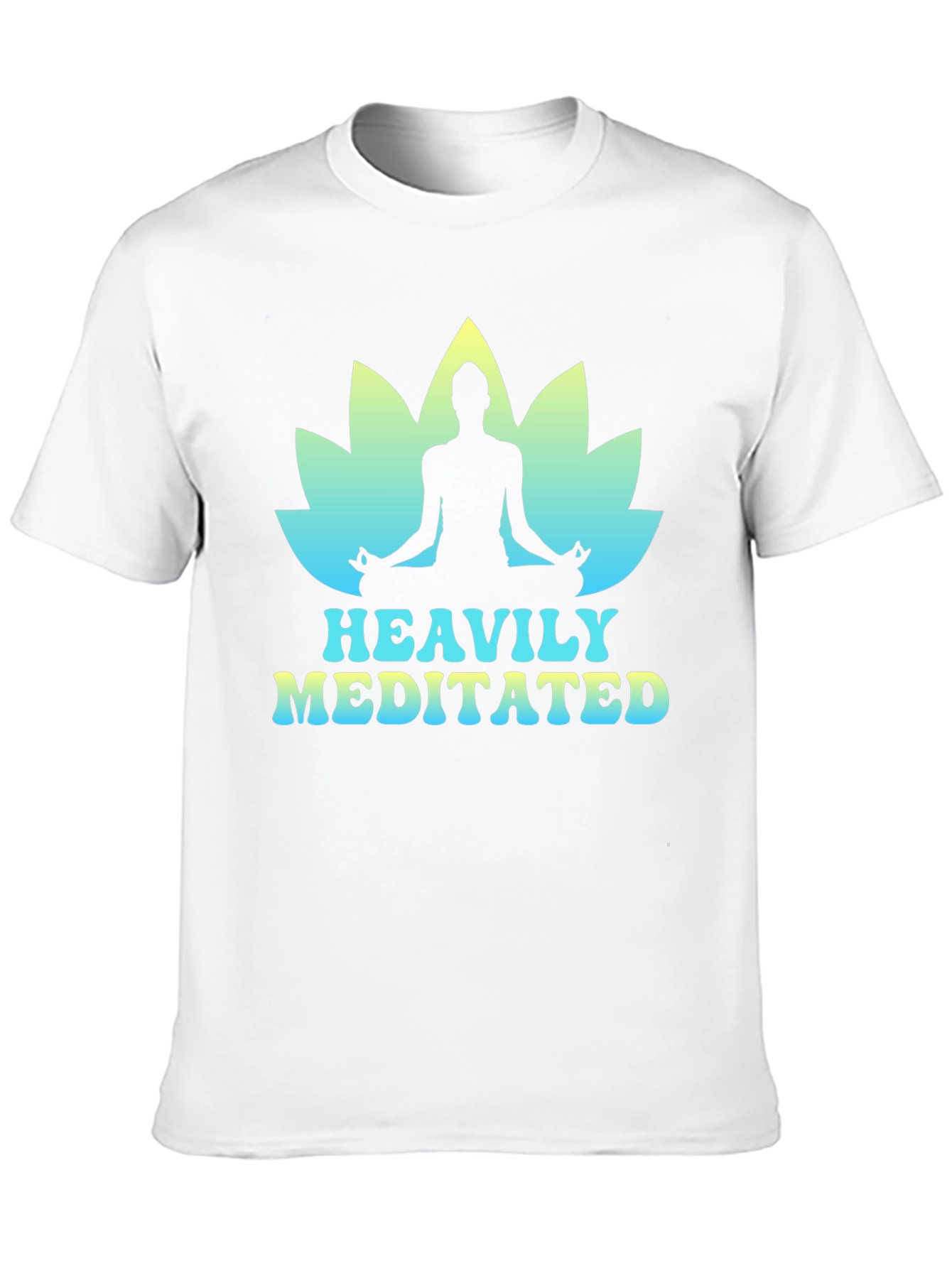Heavily Meditated Yoga Lotus Black T-Shirt
