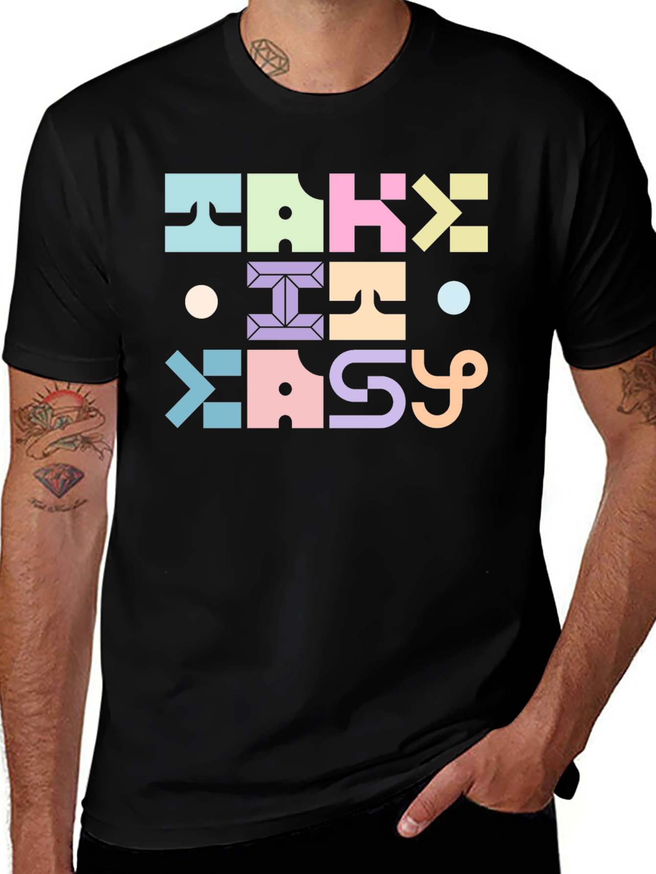 Take It Easy Graphic Tee - Black