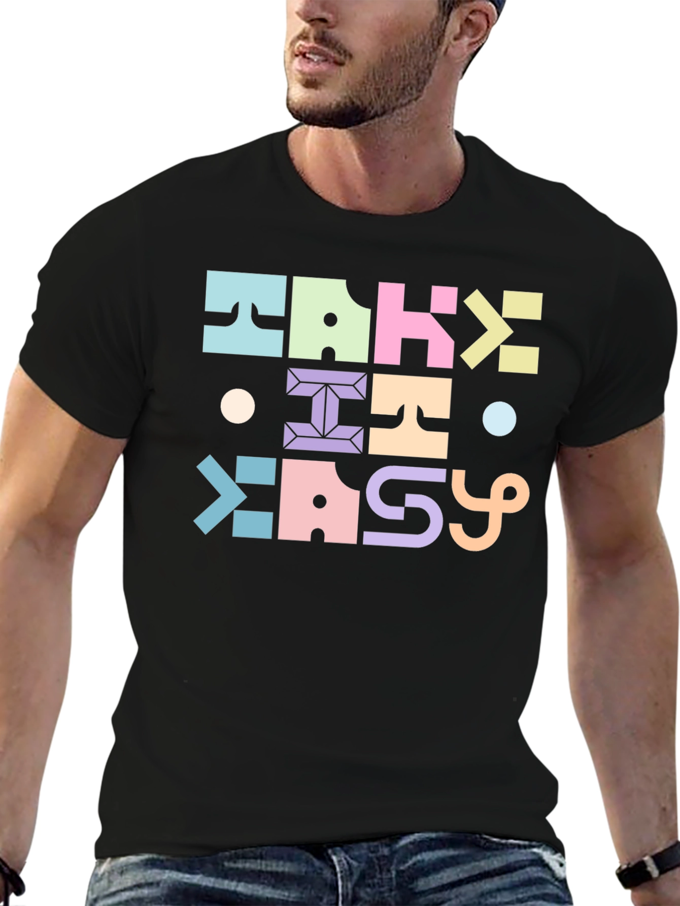 Take It Easy Graphic Tee - Black