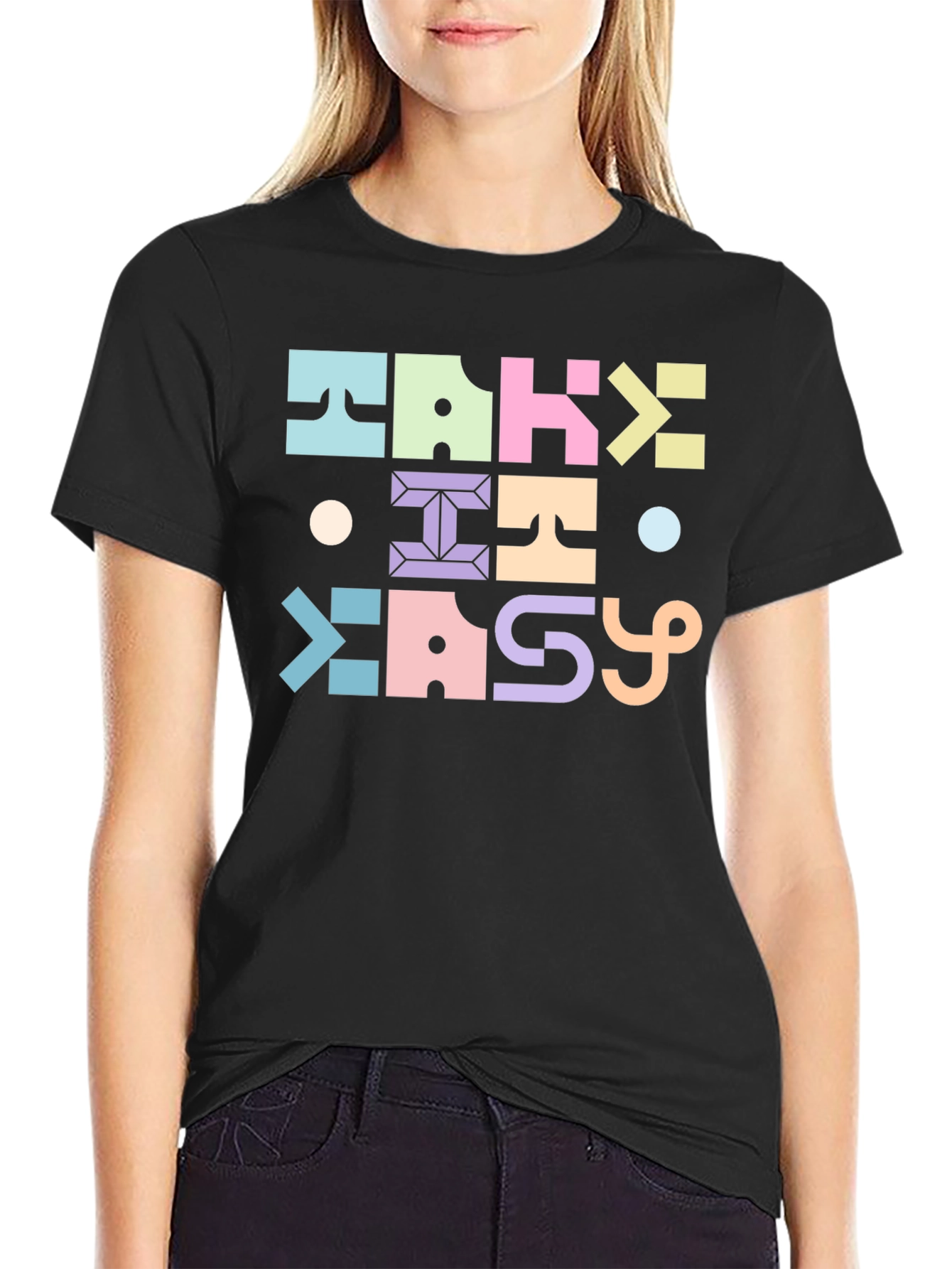 Take It Easy Graphic Tee - Black