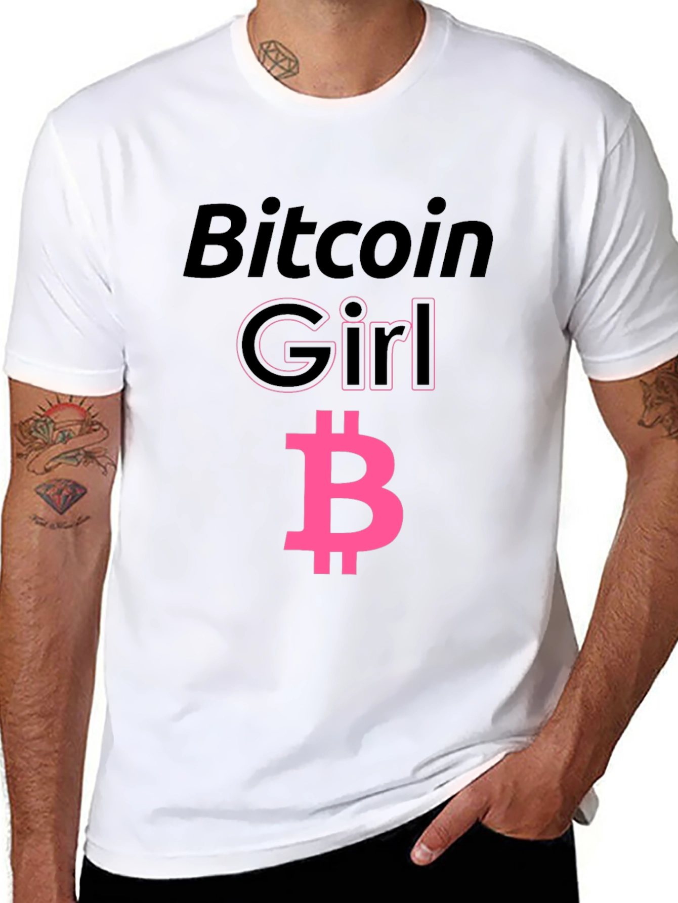 Bitcoin Girl Black T-Shirt - Crypto Fashion