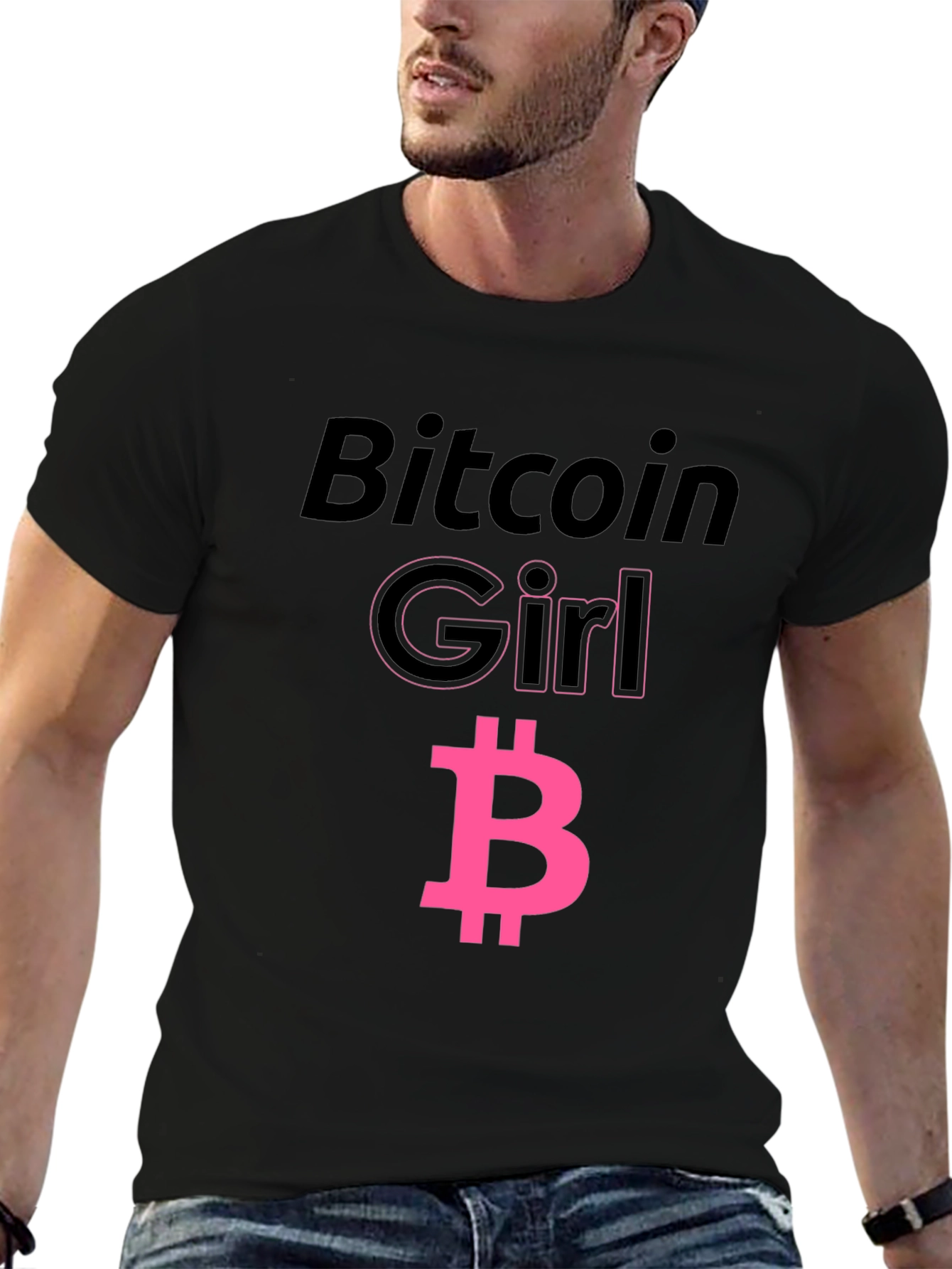 Bitcoin Girl Black T-Shirt - Crypto Fashion