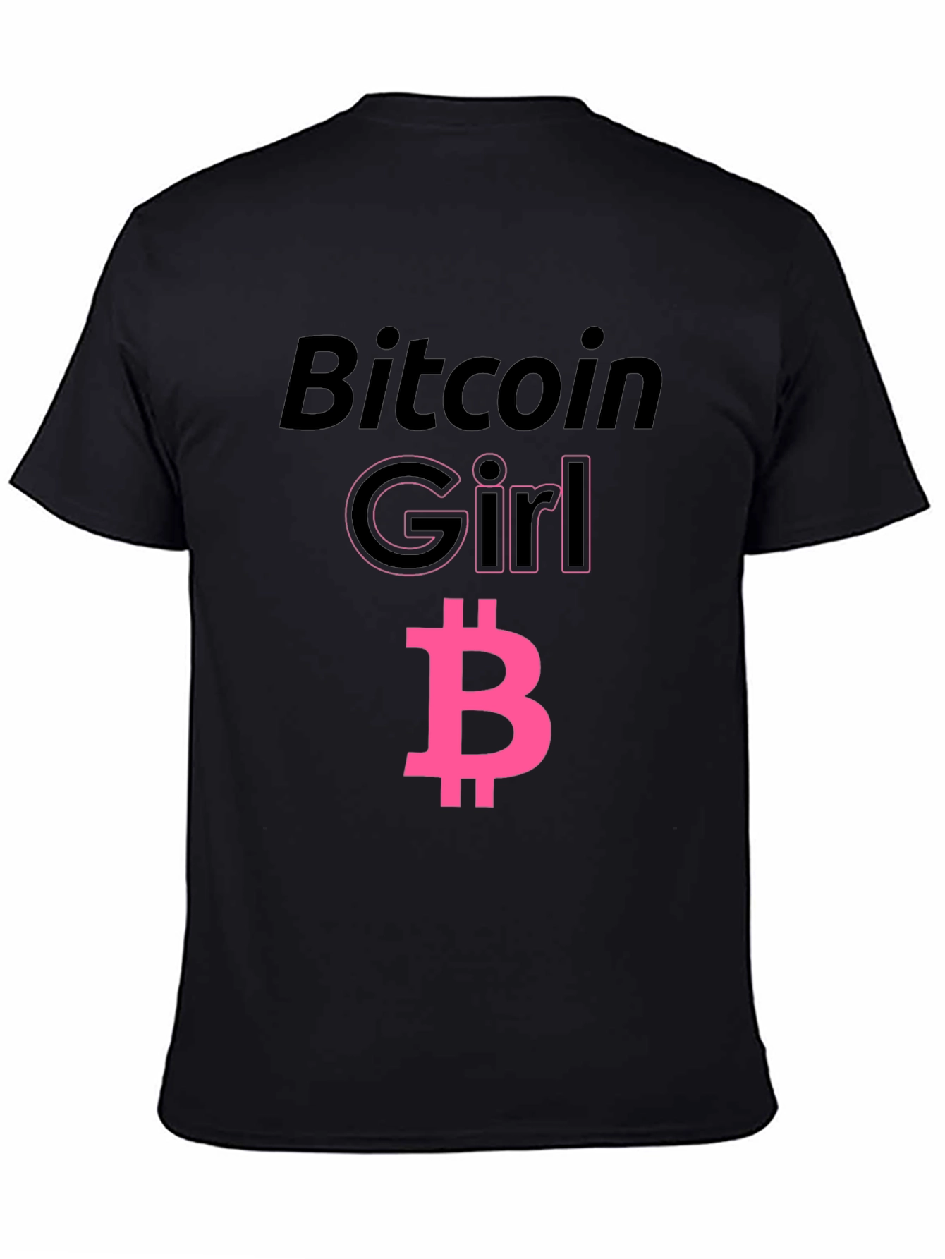 Bitcoin Girl Black T-Shirt - Crypto Fashion