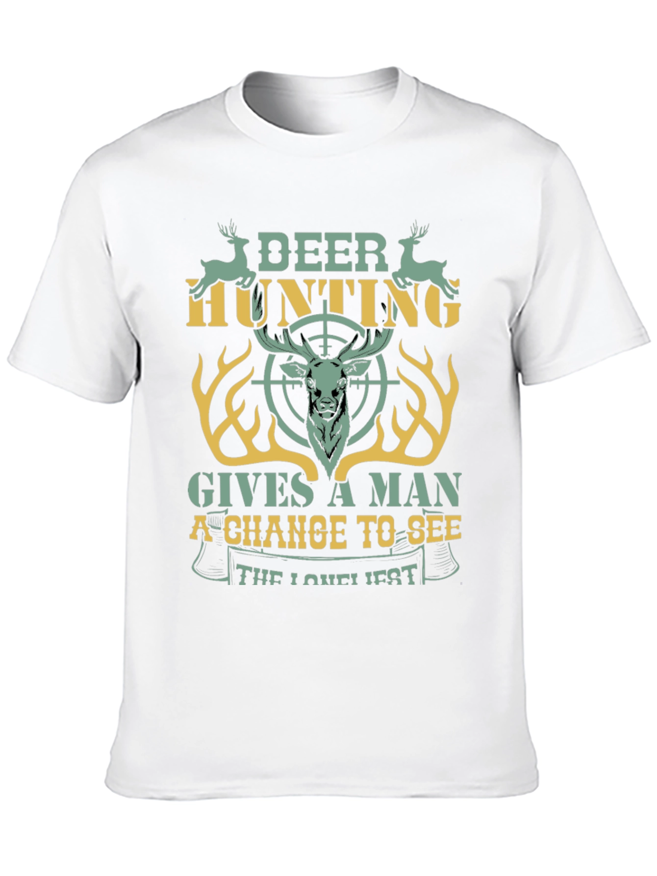 Deer Hunting Graphic Tee - Mens Black T-Shirt
