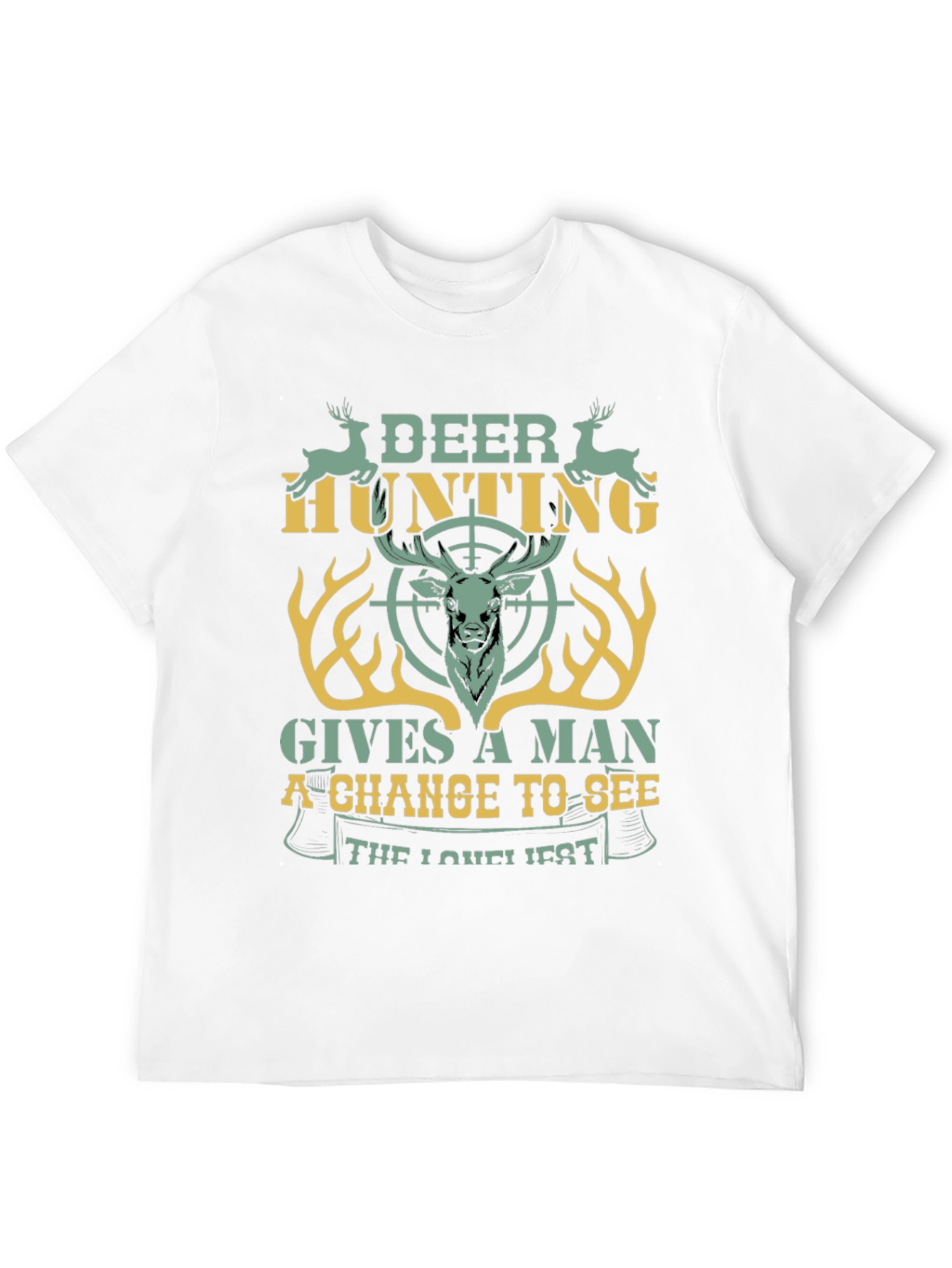 Deer Hunting Graphic Tee - Mens Black T-Shirt