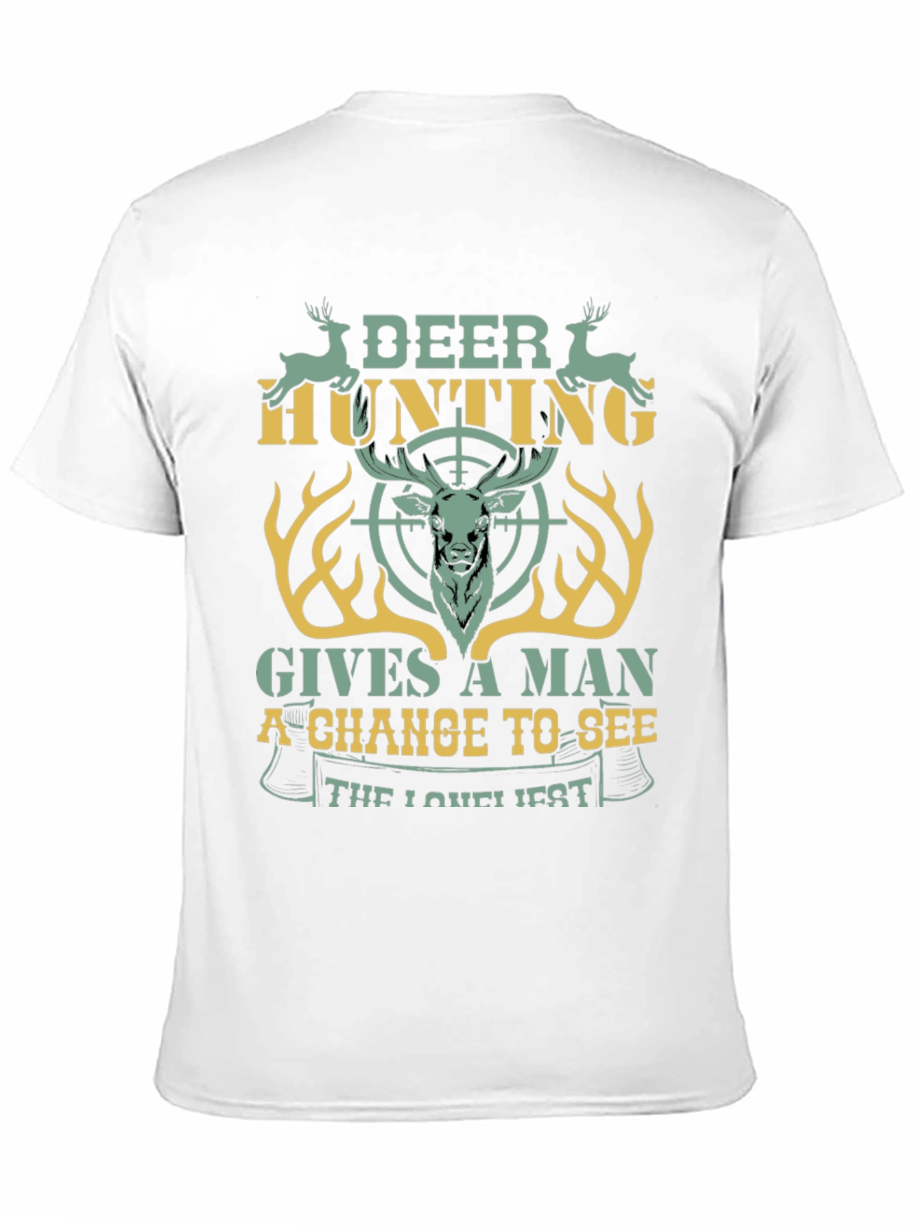 Deer Hunting Graphic Tee - Mens Black T-Shirt