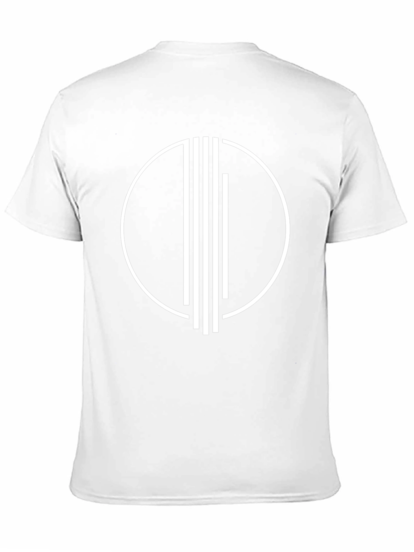 Abstract Circle Lines Graphic Tee - Black
