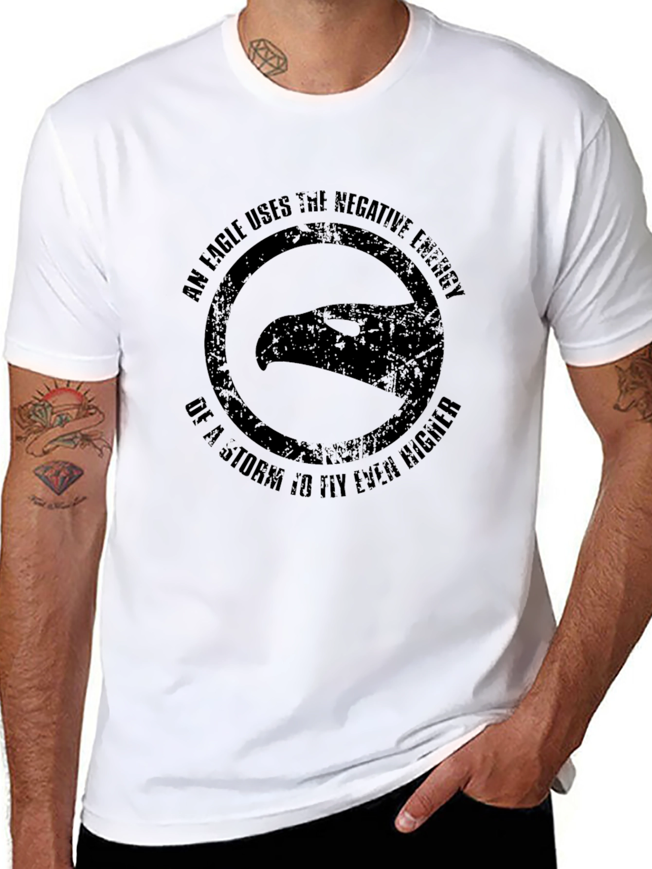 Eagle Storm Negative Energy Graphic T-Shirt