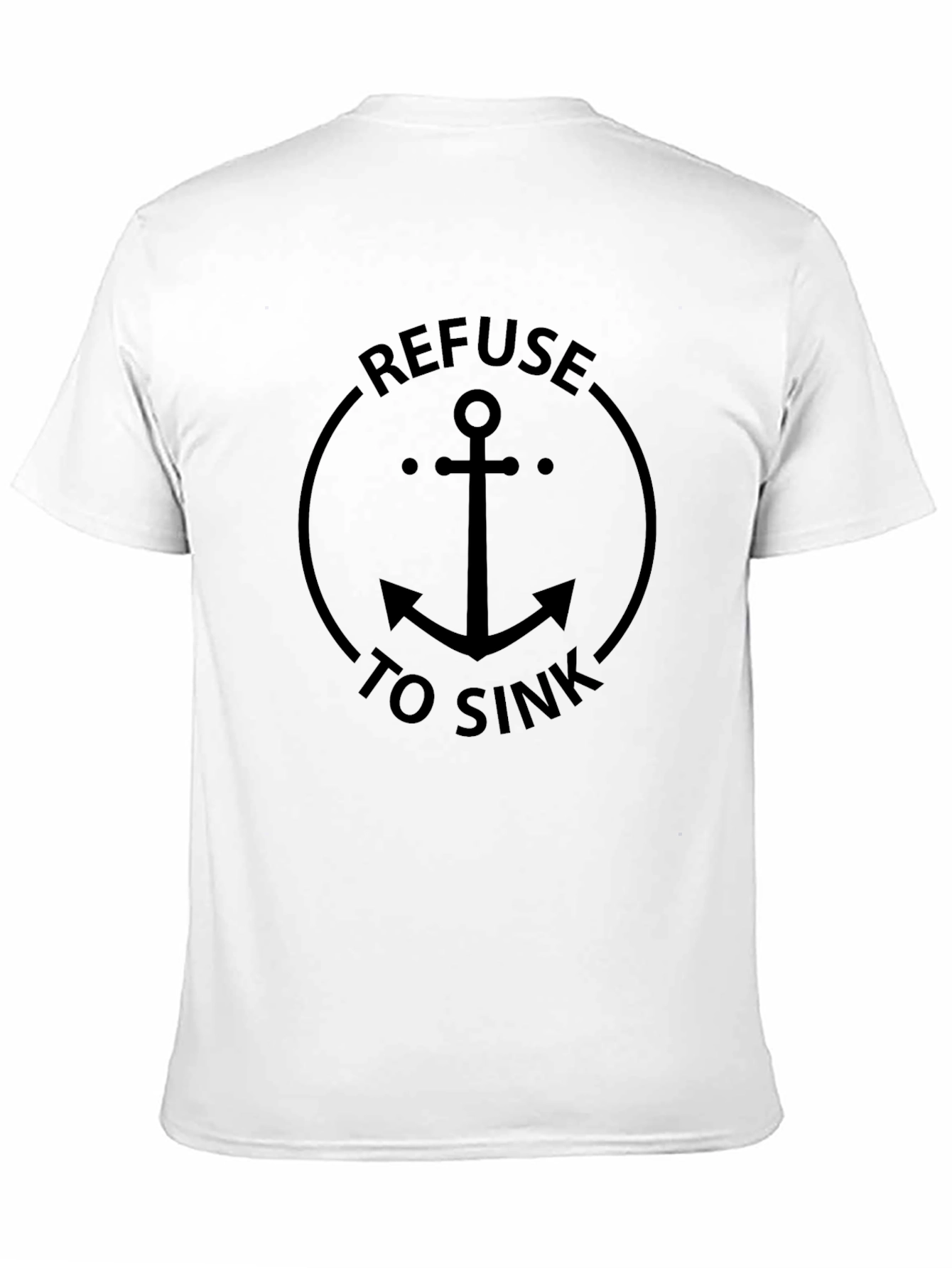 Refuse To Sink Anchor Graphic Tee - Black