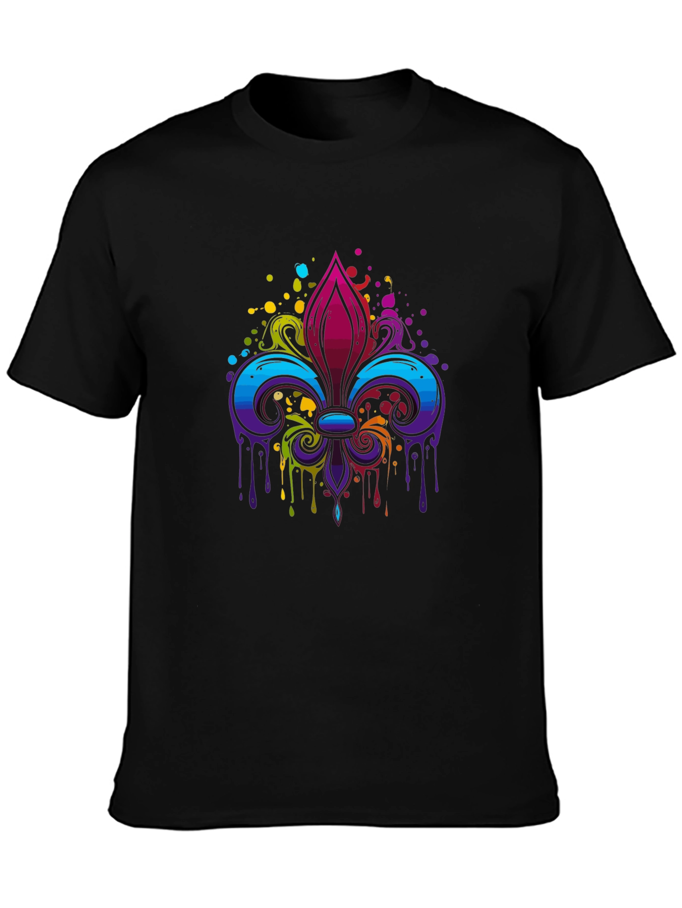 Colorful Fleur-de-lis Graphic Tee
