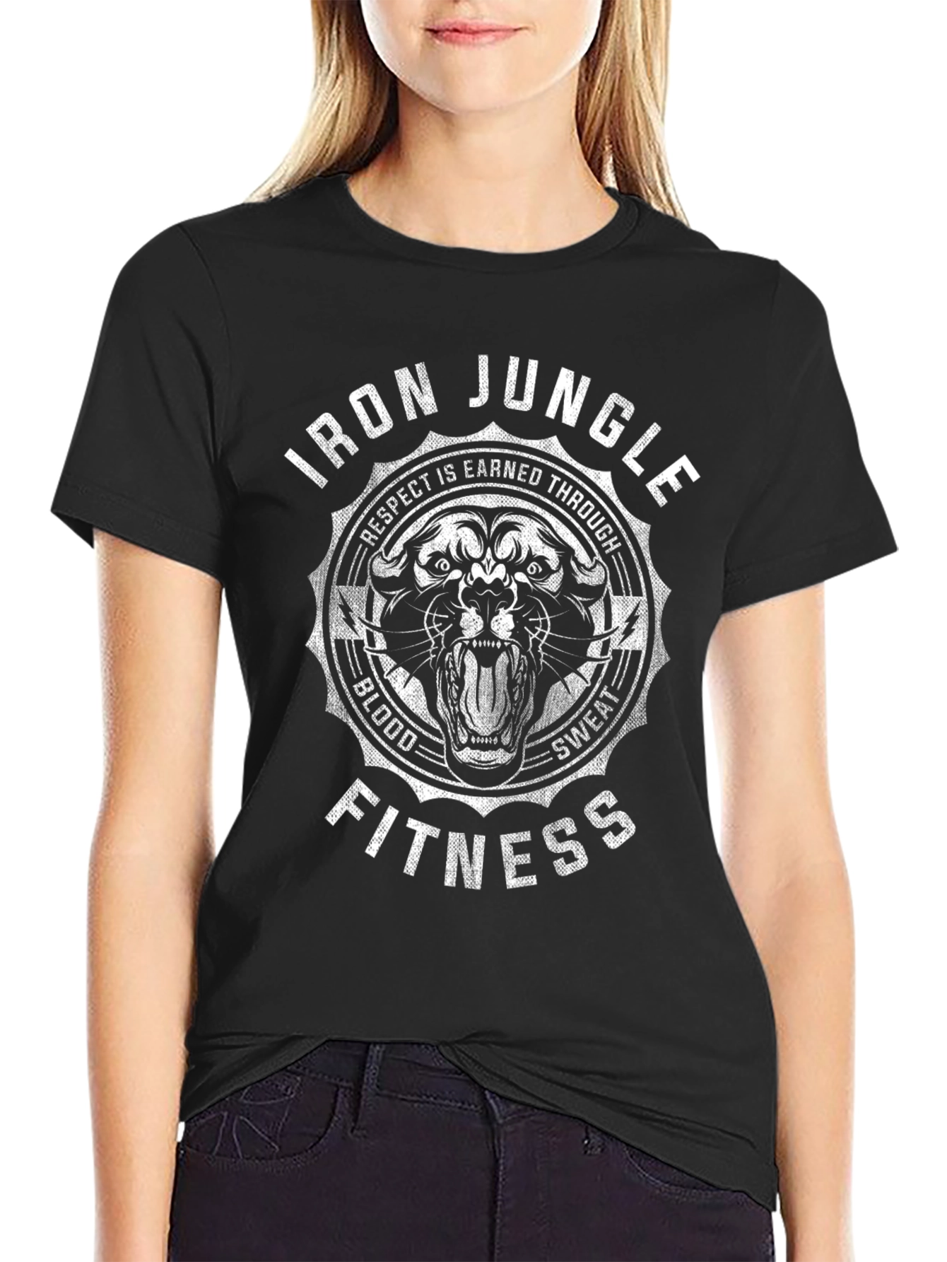 Iron Jungle Fitness Graphic Tee - Black