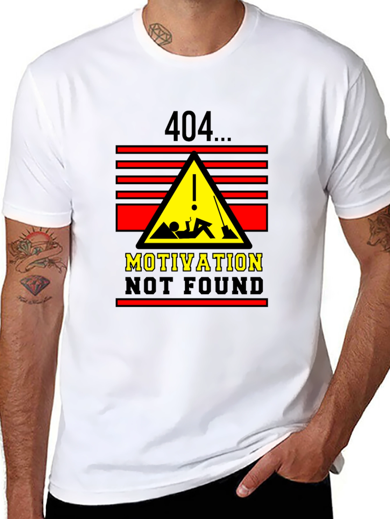 404 Motivation Not Found Graphic T-Shirt