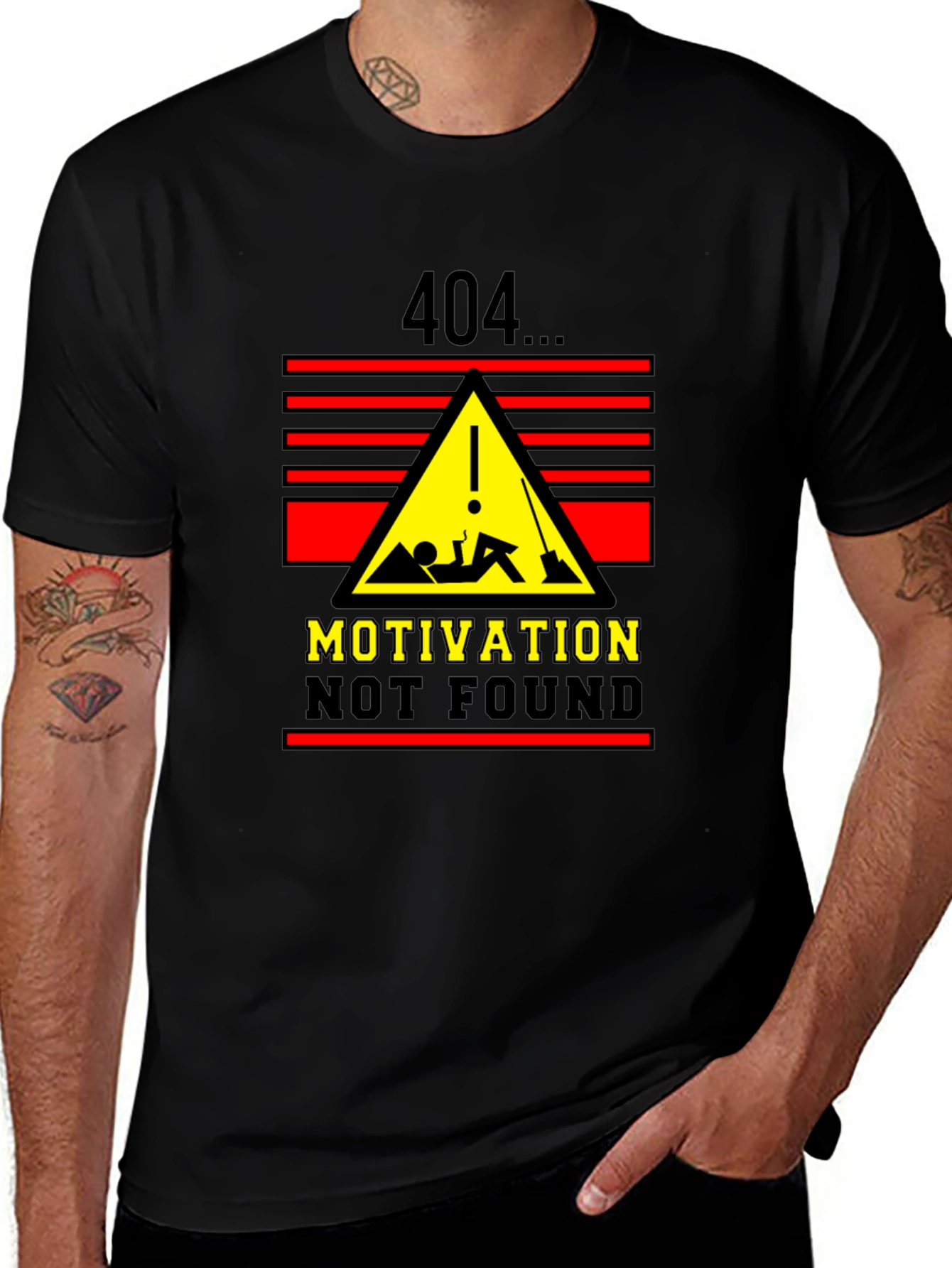 404 Motivation Not Found Graphic T-Shirt