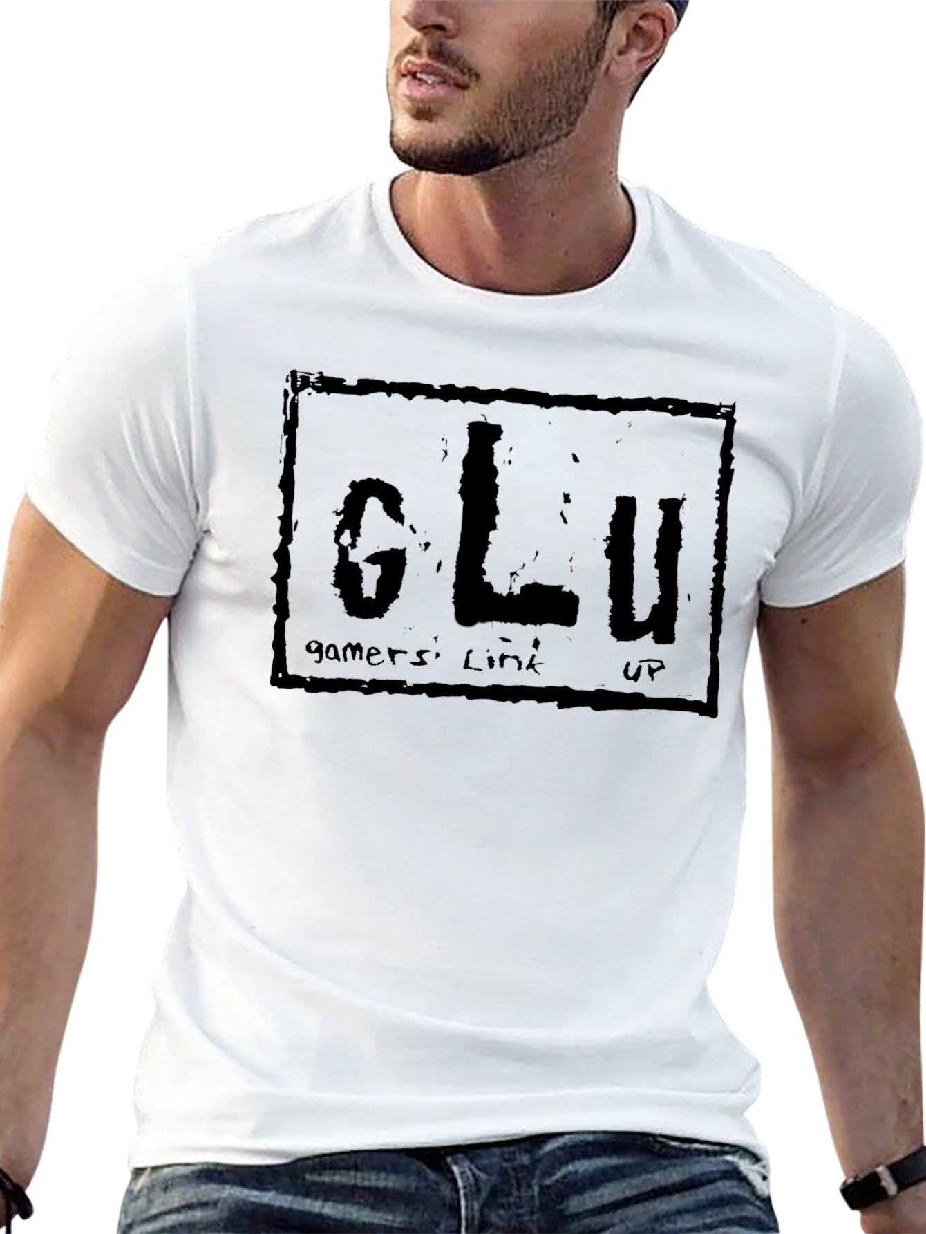Gamers Link Up Black Graphic Tee