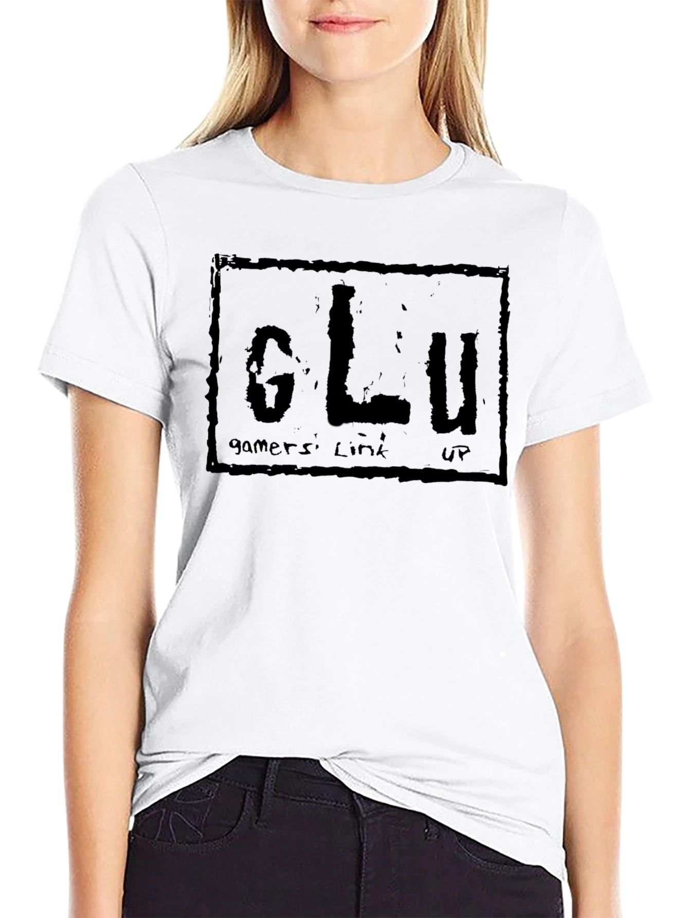 Gamers Link Up Black Graphic Tee