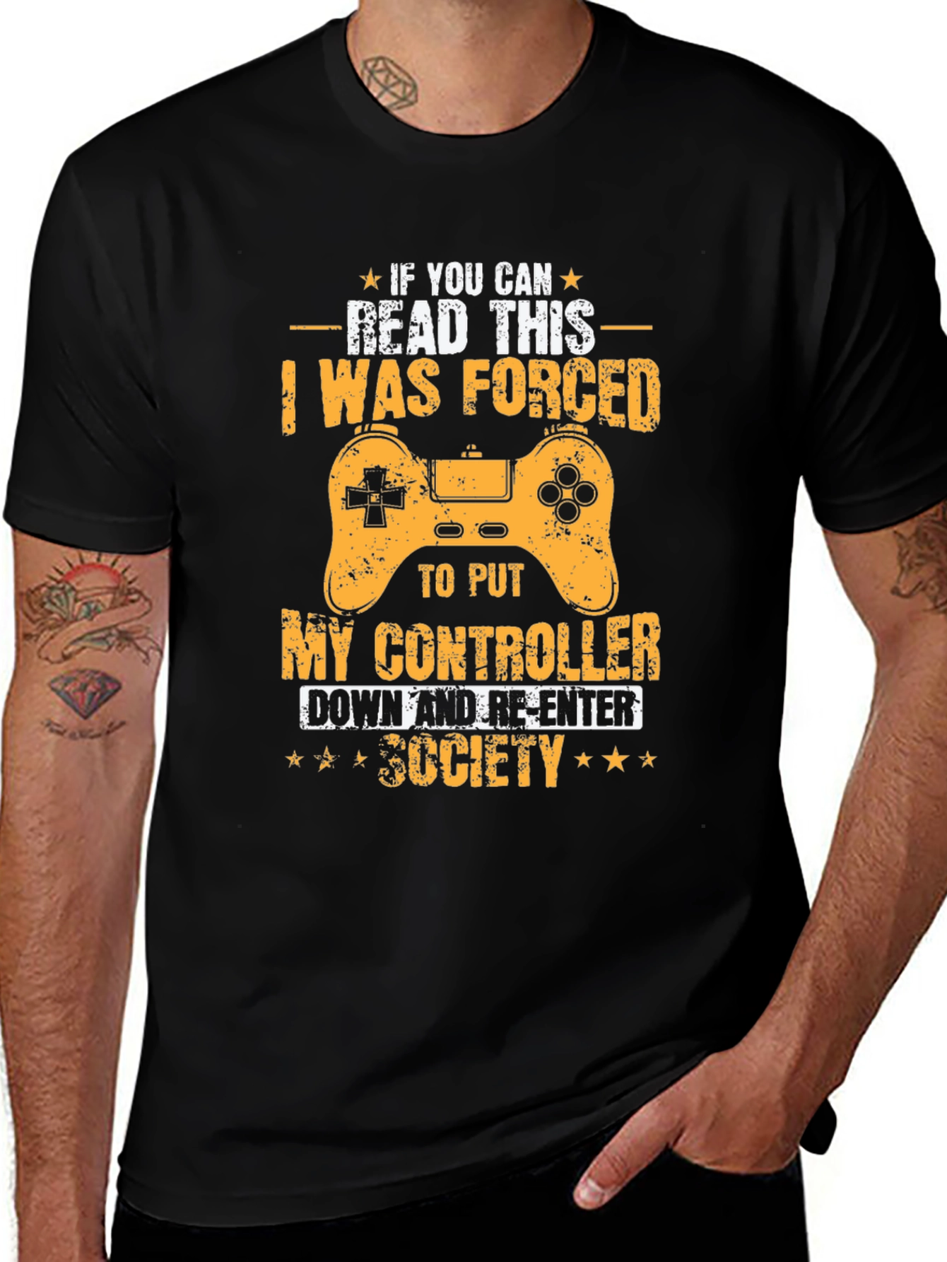 Gamer T-Shirt: Forced to Re-Enter Society