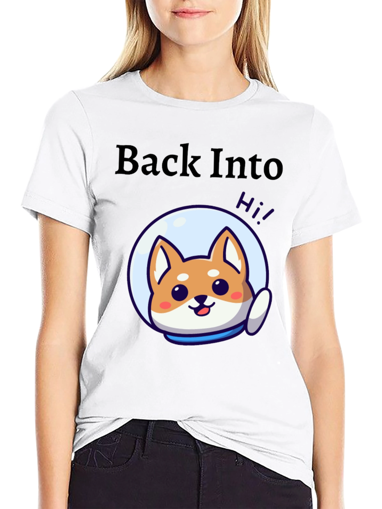 Back Into Space Doge T-Shirt - Cute Astronaut Design
