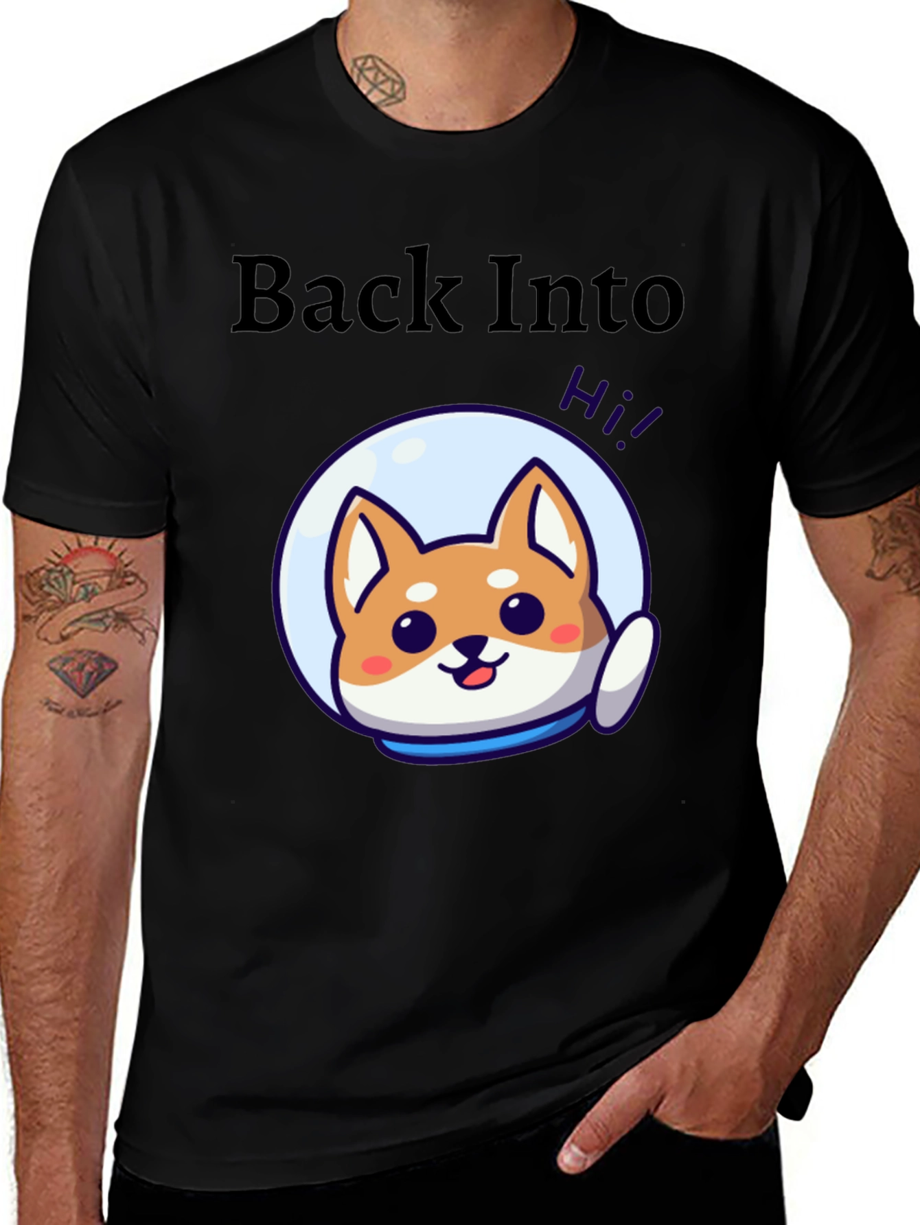 Back Into Space Doge T-Shirt - Cute Astronaut Design