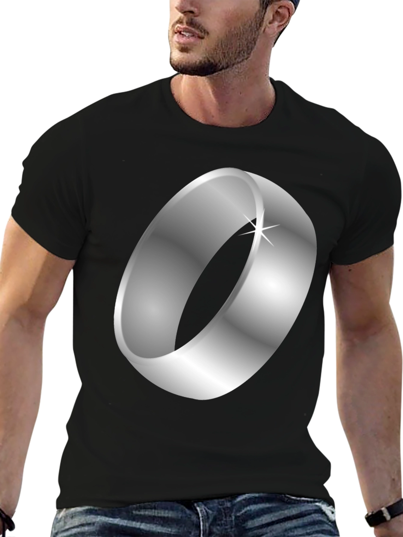 Ring Graphic Black T-Shirt