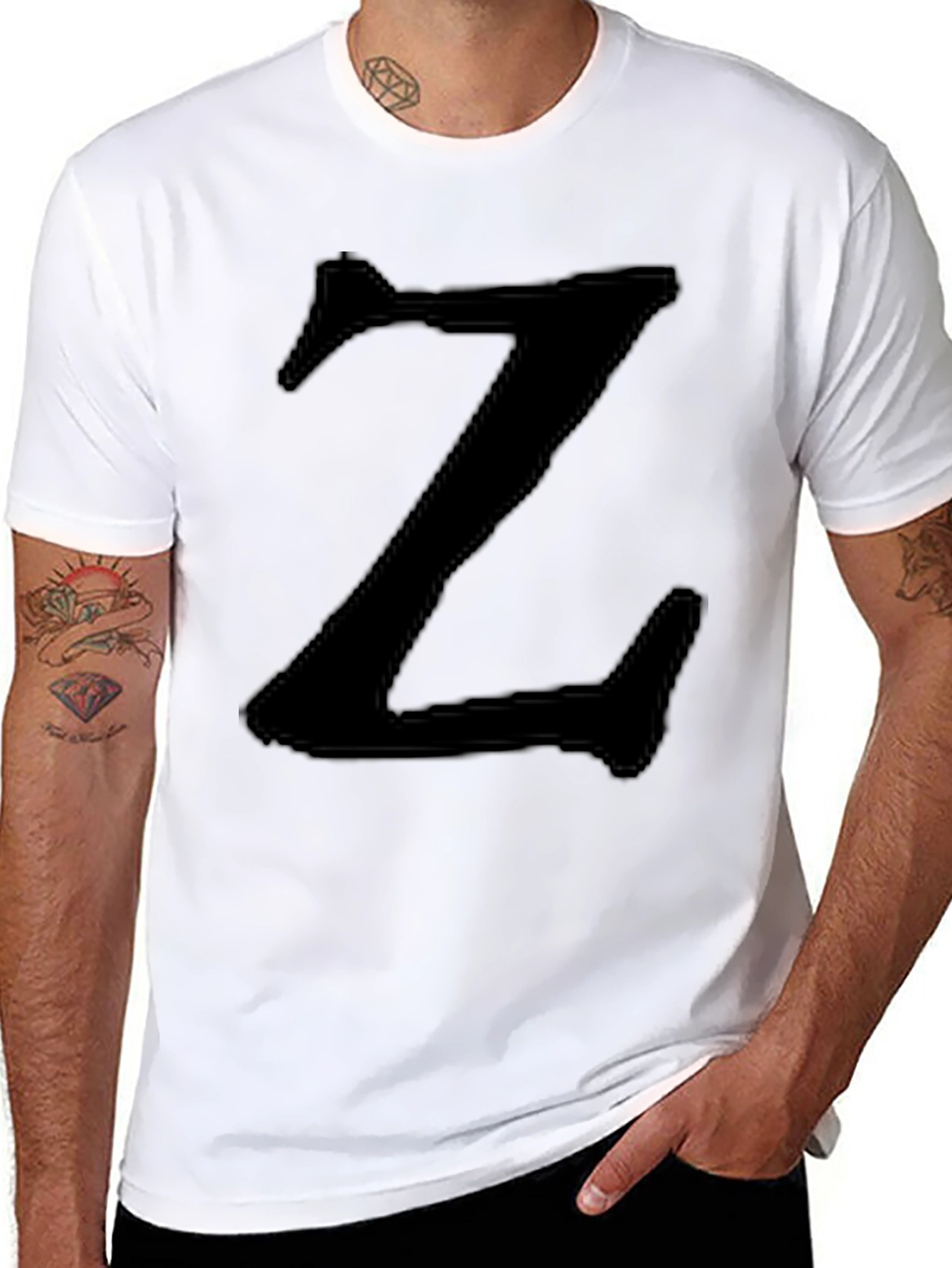 Black T-Shirt with Bold Z