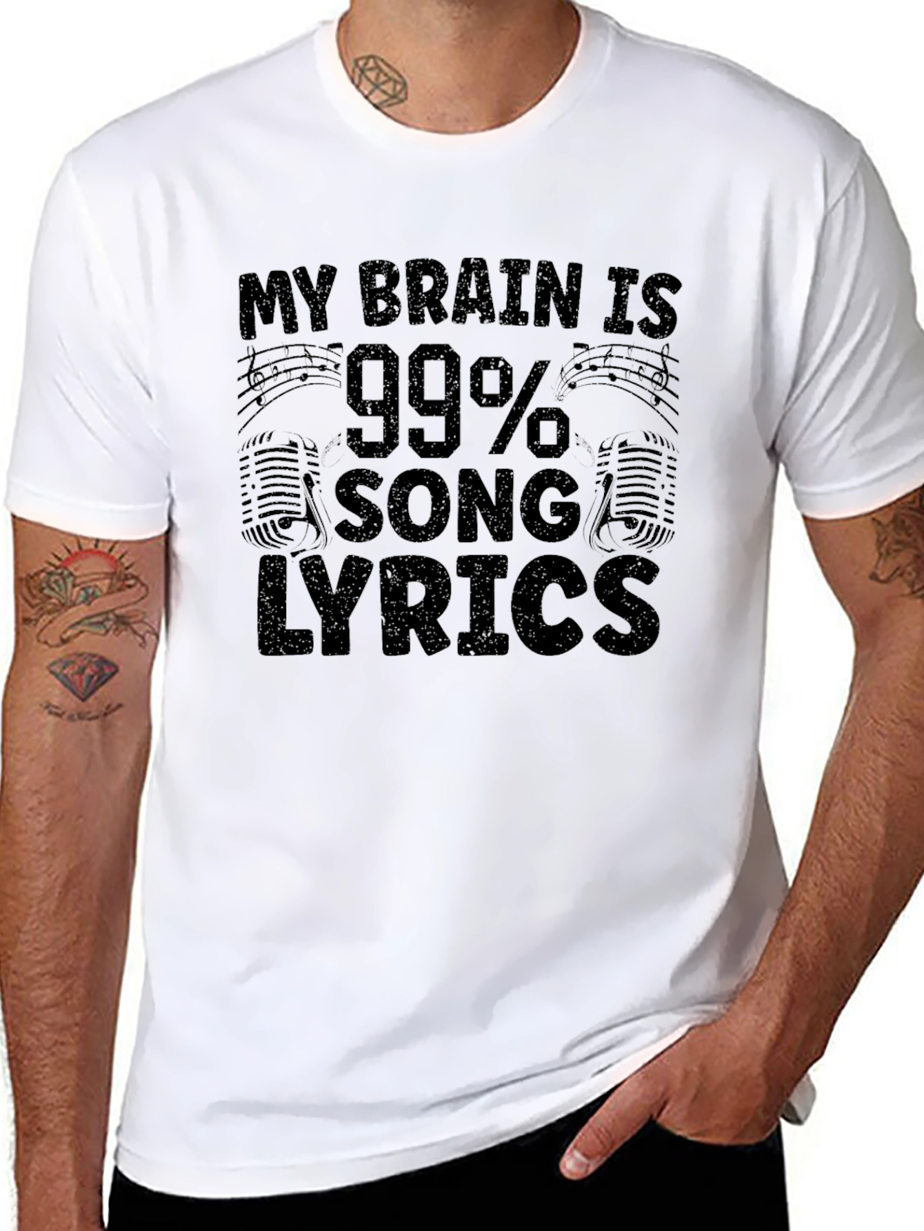 My Brain is 99% Song Lyrics Graphic Tee