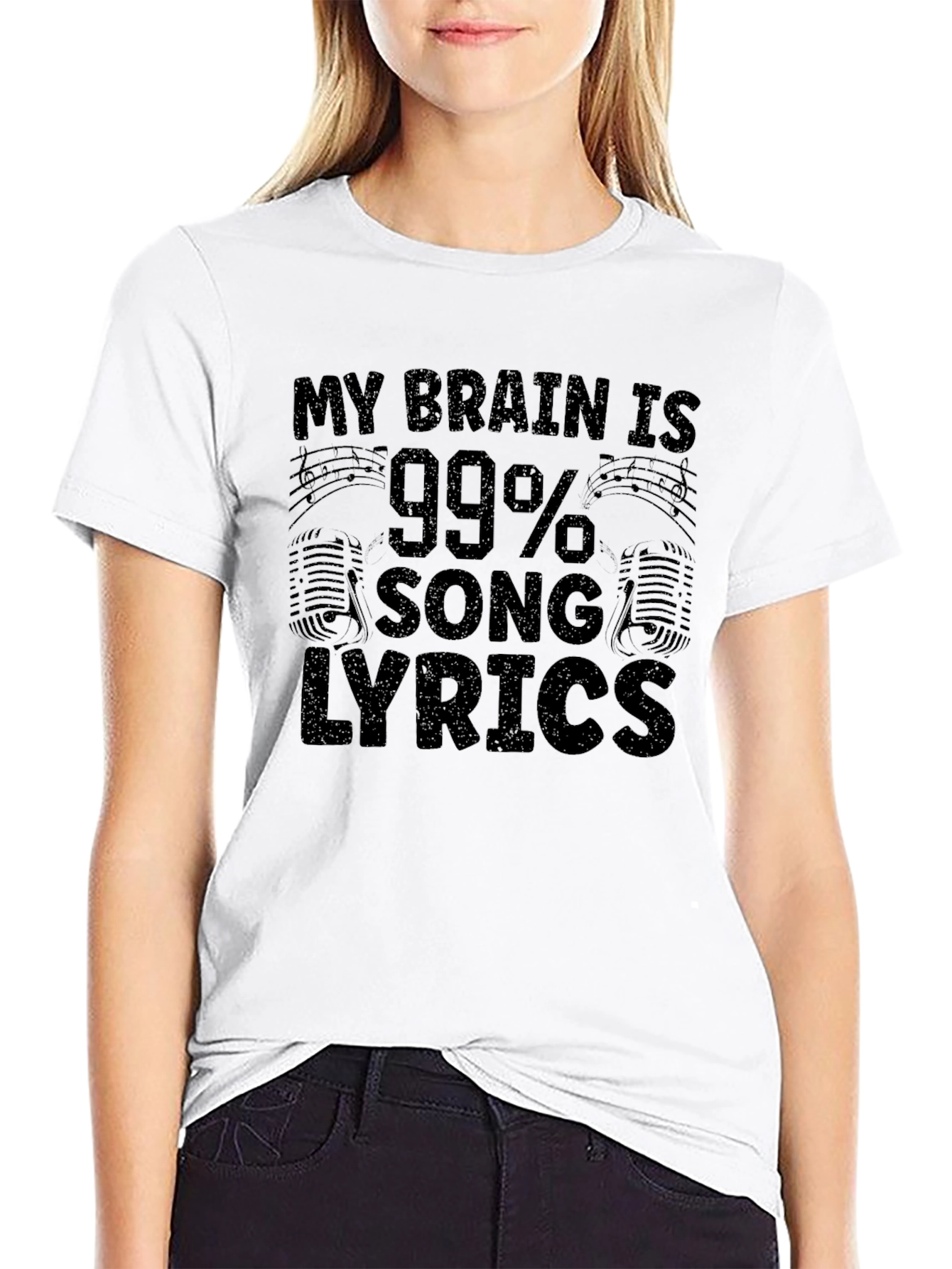 My Brain is 99% Song Lyrics Graphic Tee