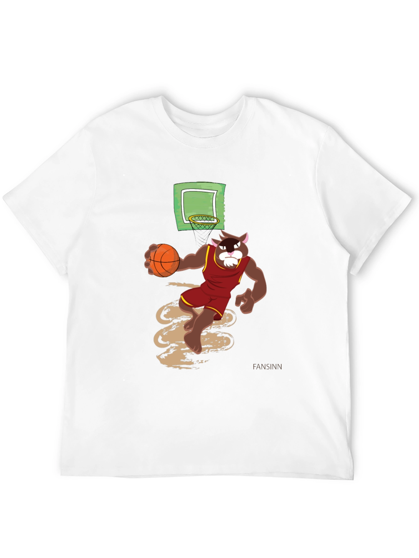 Cartoon Cat Basketball Graphic Tee