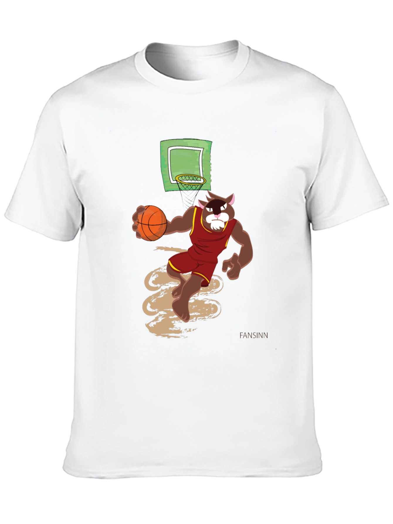 Cartoon Cat Basketball Graphic Tee