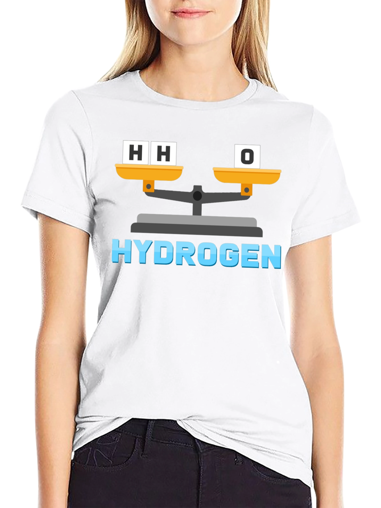 Hydrogen H2O Balance Funny Science T-Shirt