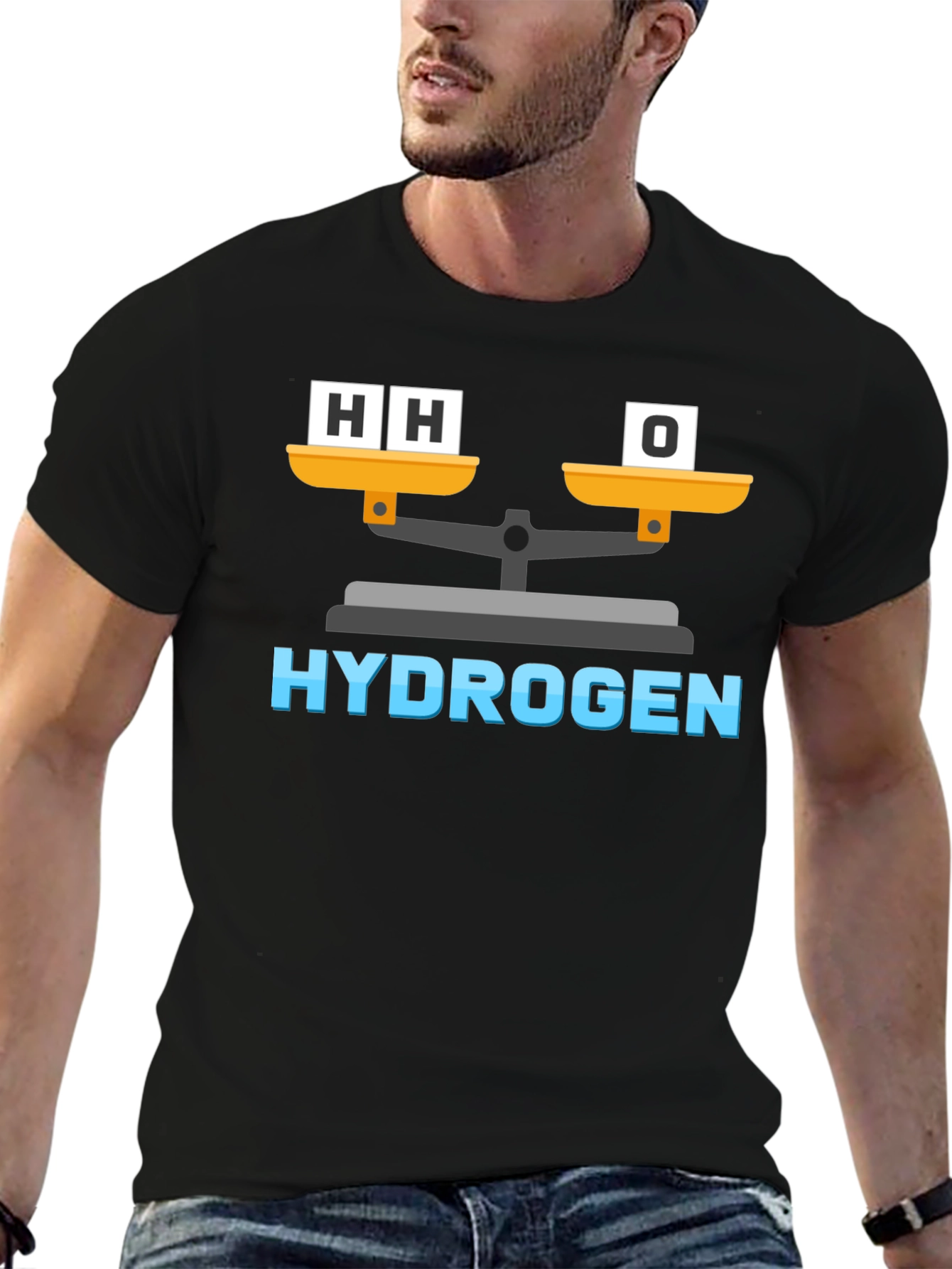 Hydrogen H2O Balance Funny Science T-Shirt