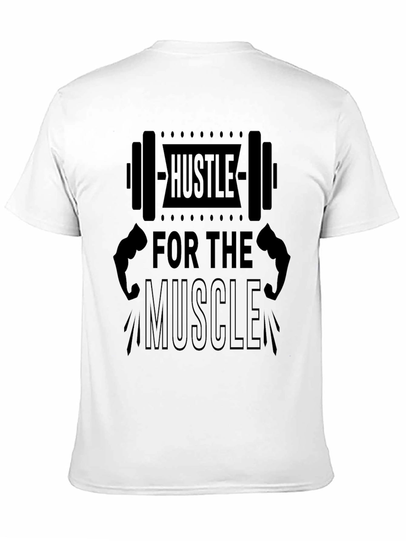 Hustle for the Muscle Mens Black T-Shirt