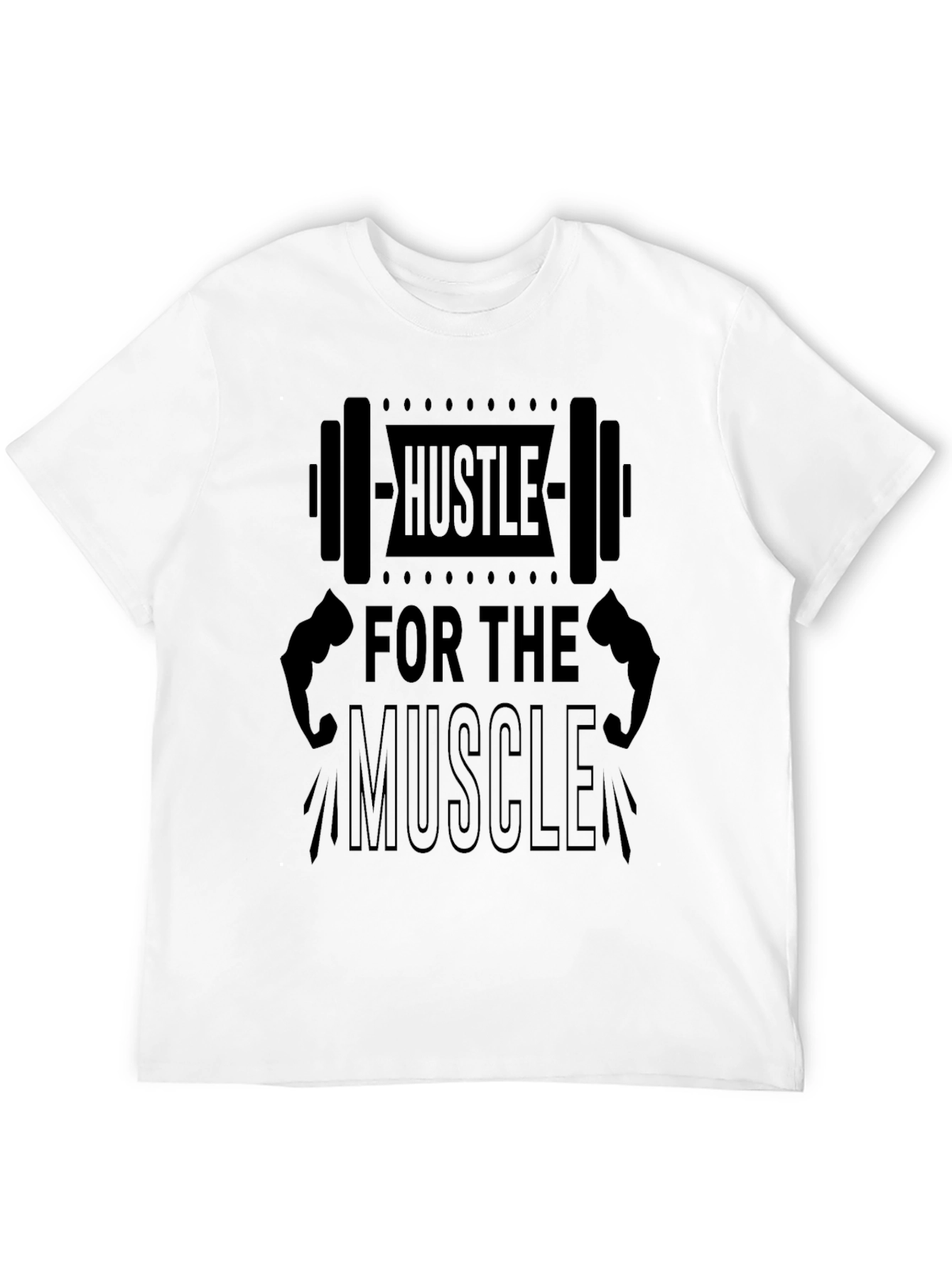 Hustle for the Muscle Mens Black T-Shirt