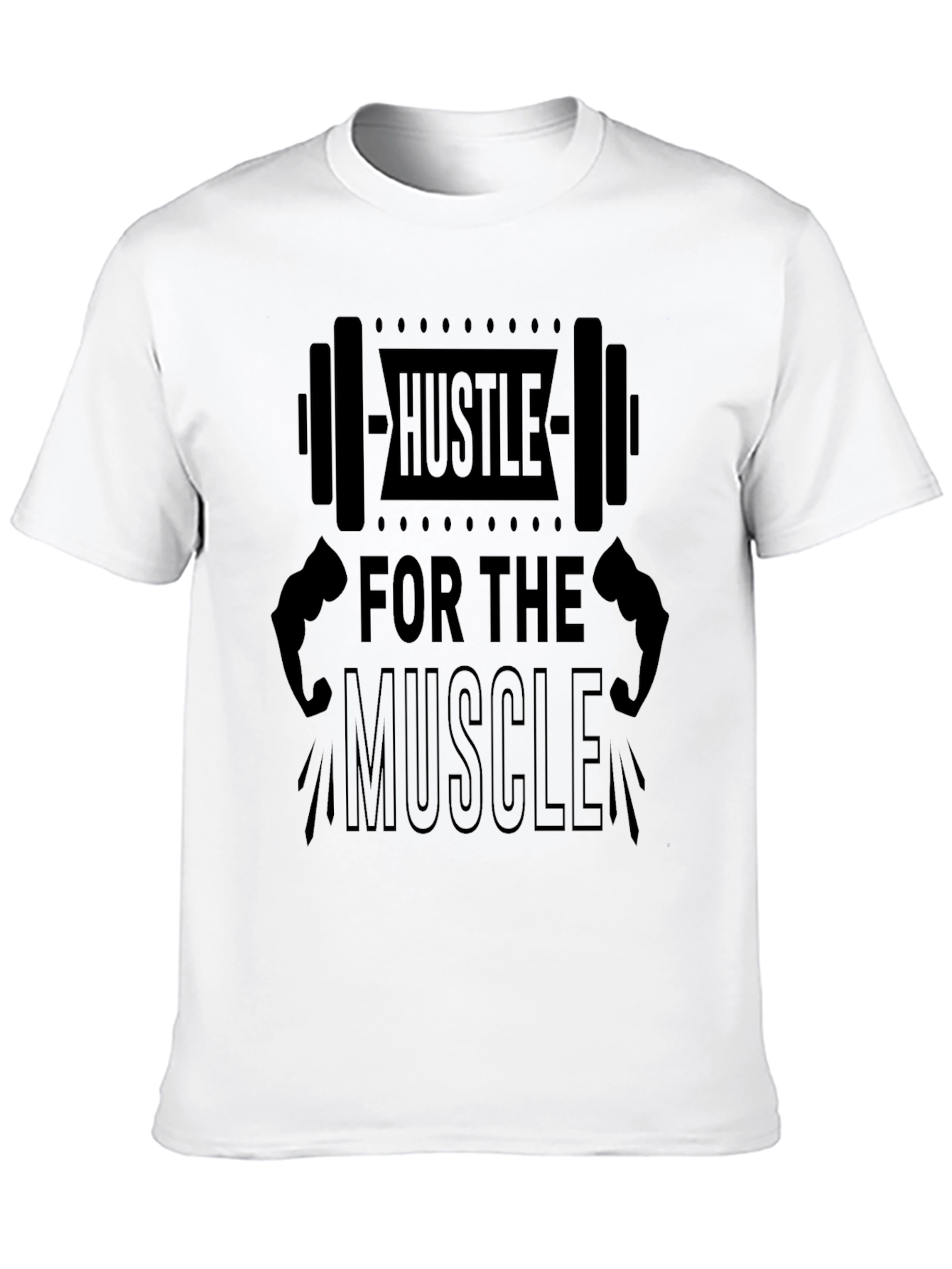 Hustle for the Muscle Mens Black T-Shirt