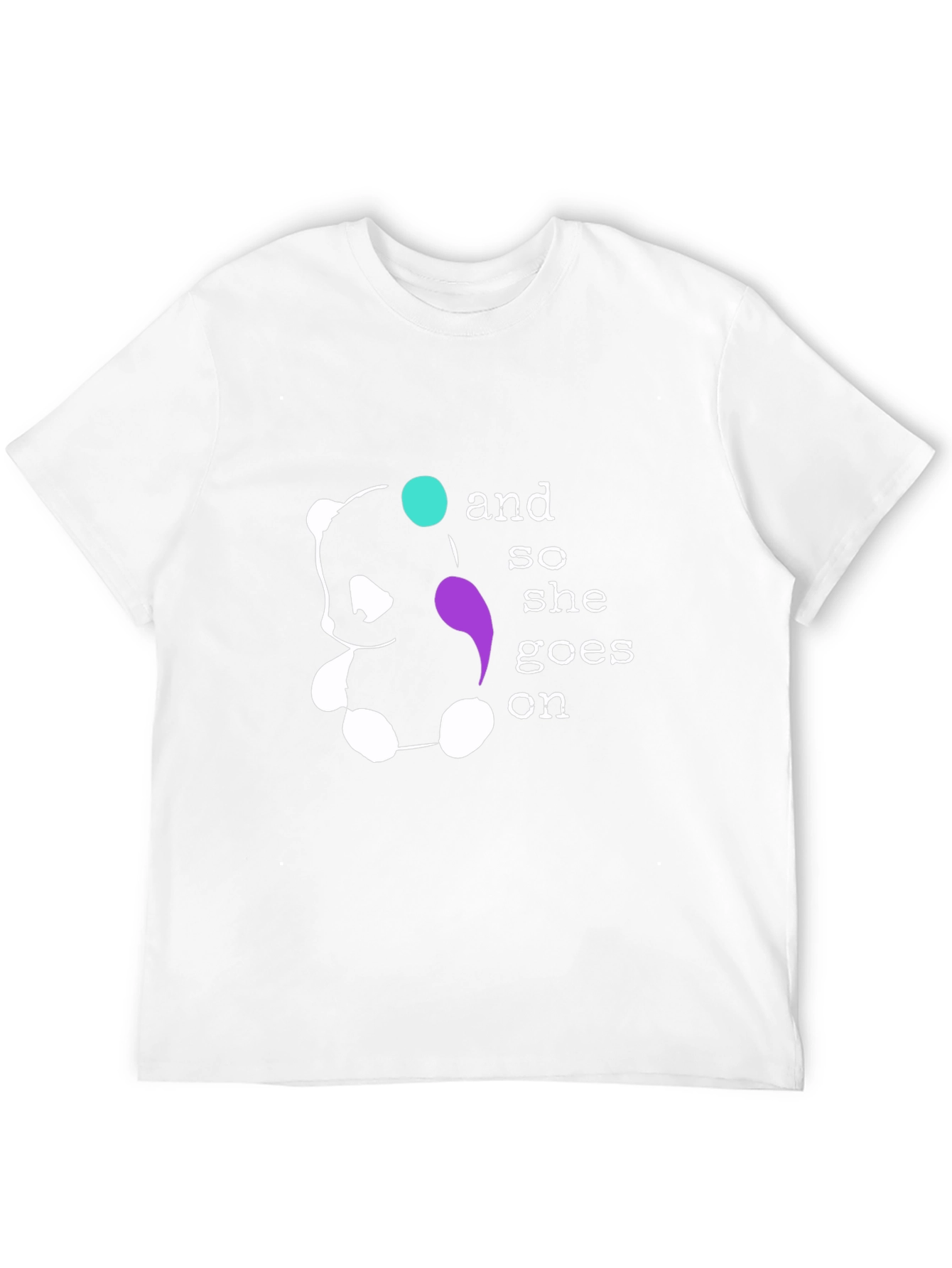 Panda & Quote Graphic Black T-Shirt